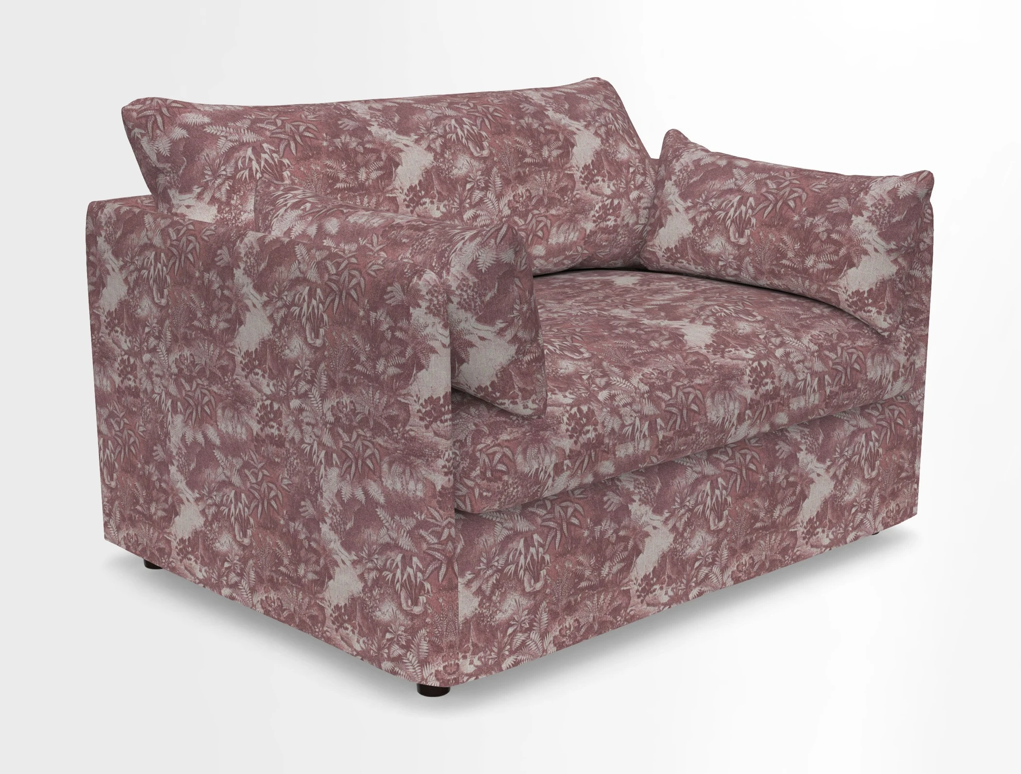Madehurst Snuggler in Two Tone Plain Biscuit. Loose cover option available