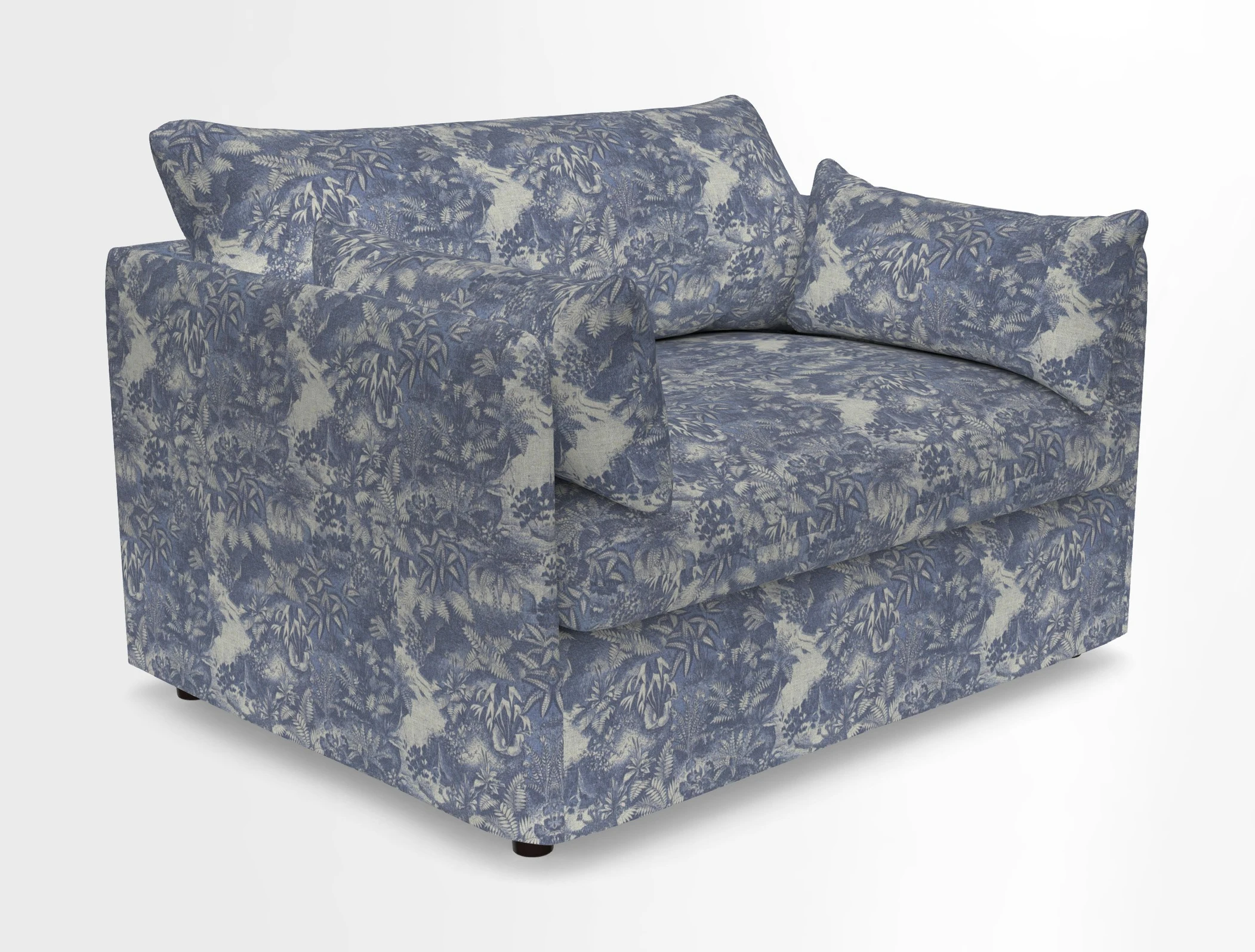 Madehurst Snuggler in Two Tone Plain Biscuit. Loose cover option available