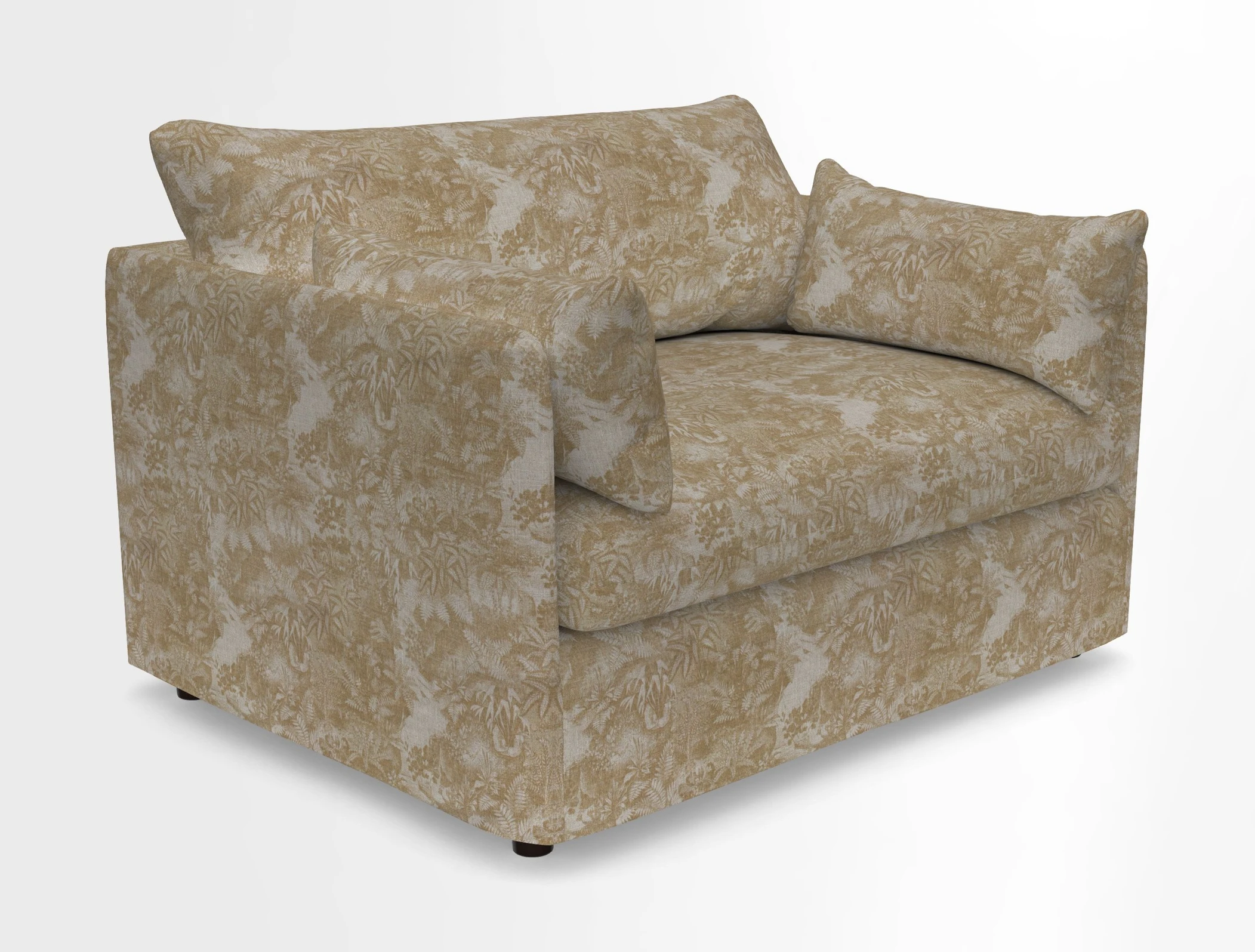 Madehurst Snuggler in Two Tone Plain Biscuit. Loose cover option available