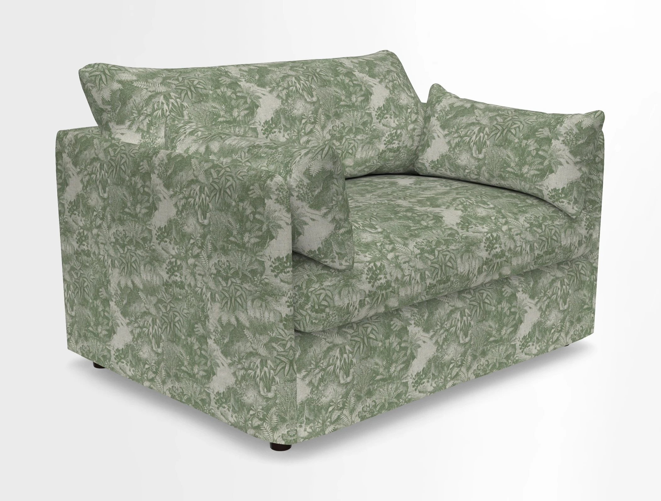 Madehurst Snuggler in Two Tone Plain Biscuit. Loose cover option available