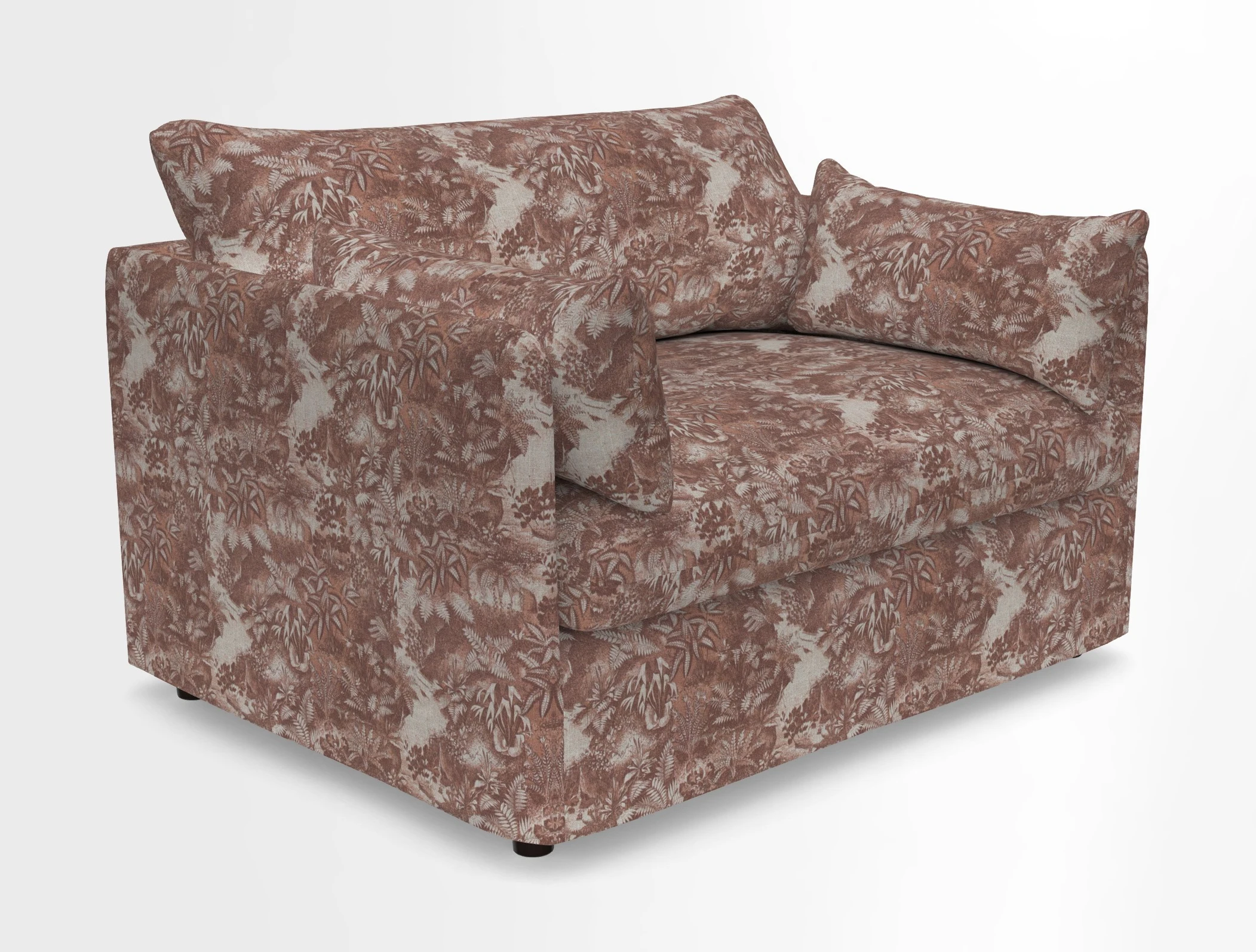 Madehurst Snuggler in Two Tone Plain Biscuit. Loose cover option available