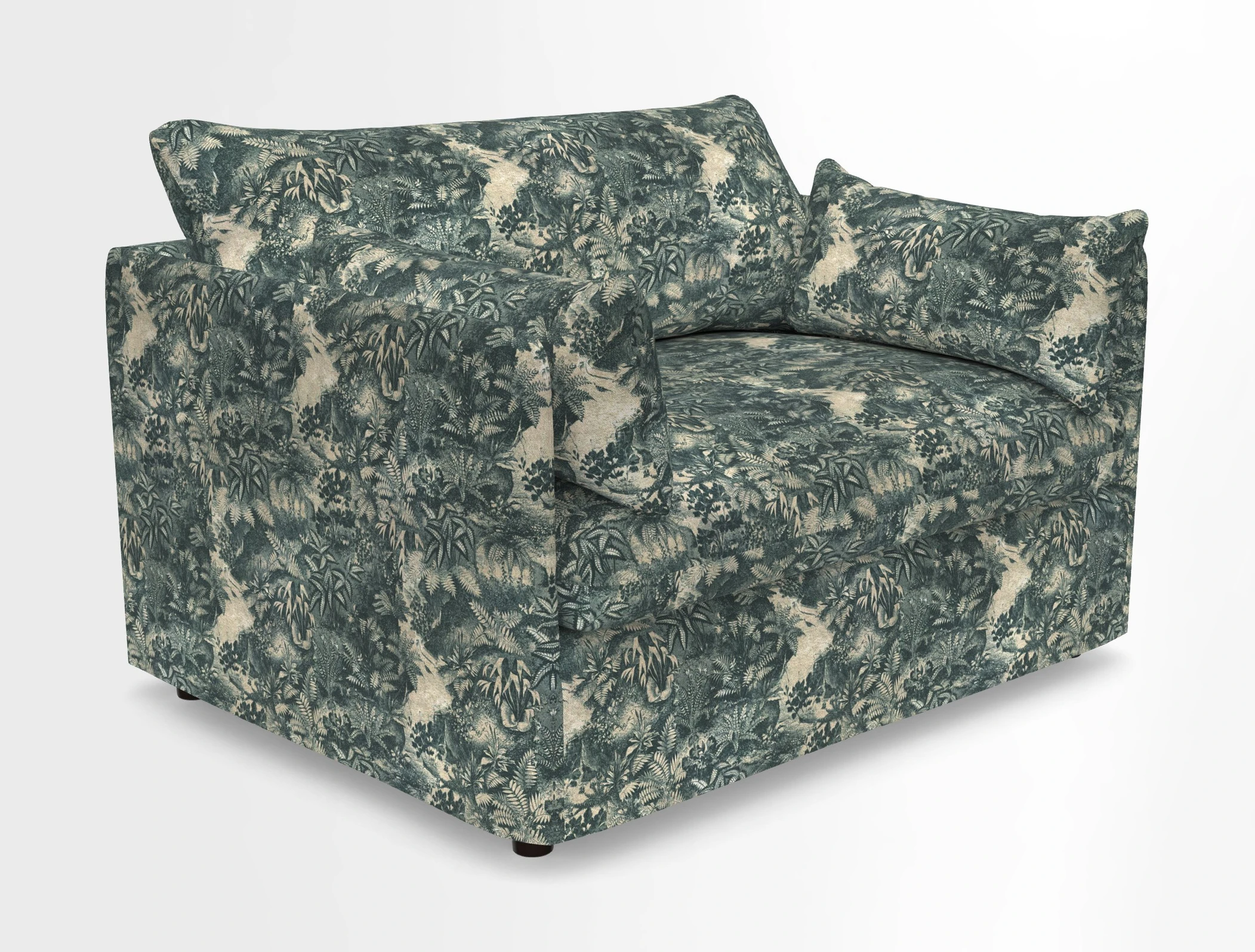 Madehurst Snuggler in Two Tone Plain Biscuit. Loose cover option available