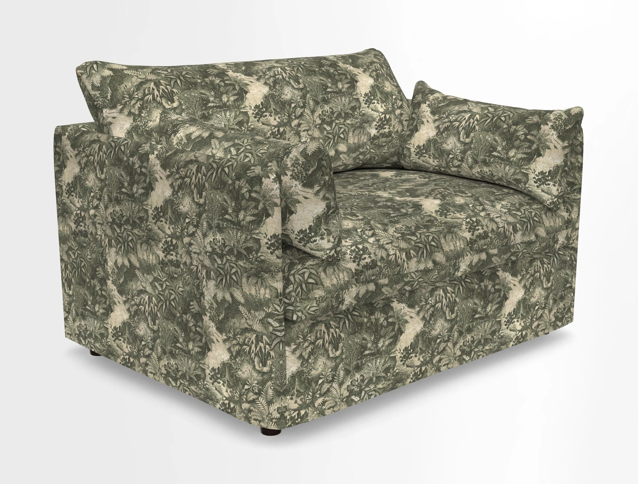 Madehurst Snuggler in Two Tone Plain Biscuit. Loose cover option available