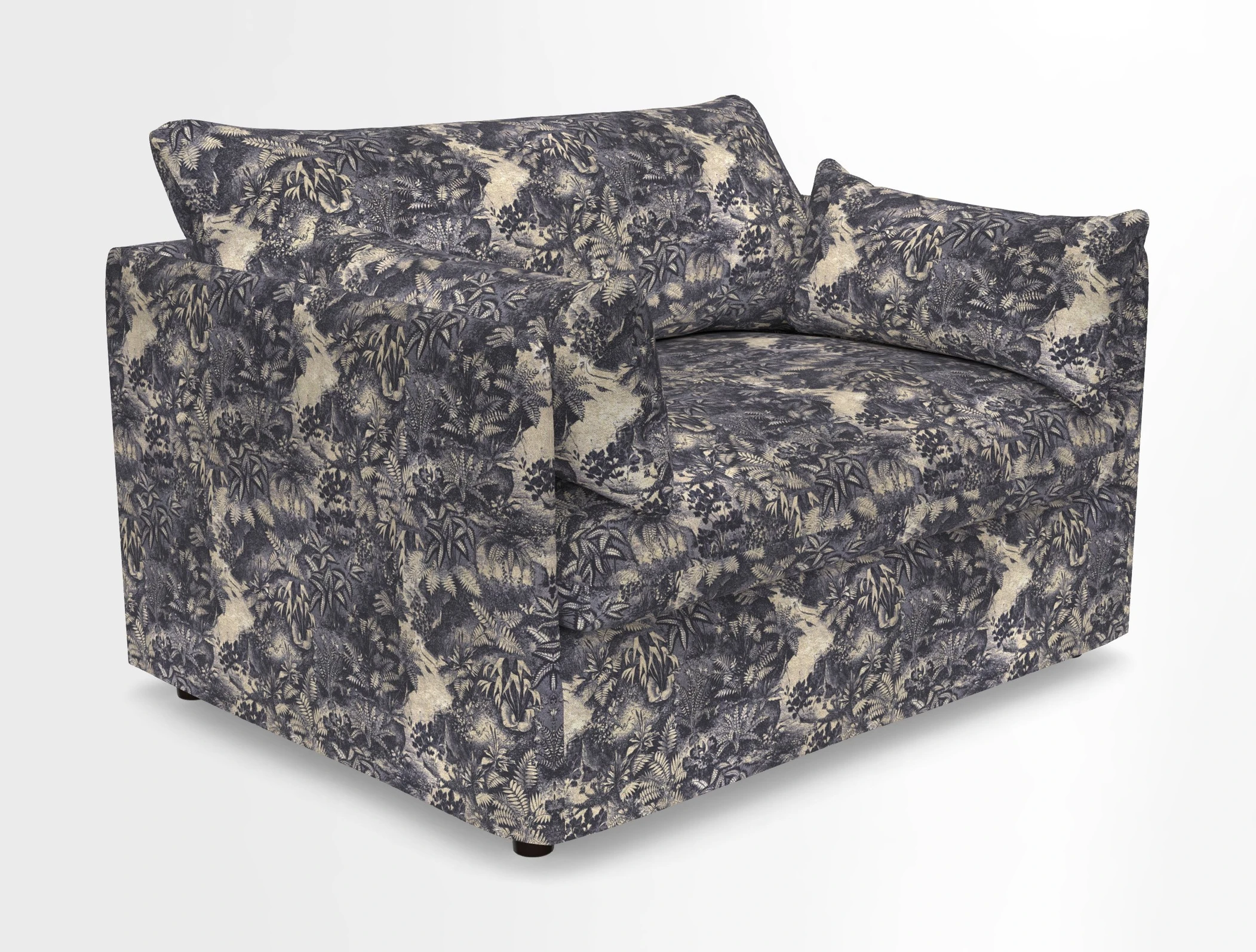 Madehurst Snuggler in Two Tone Plain Biscuit. Loose cover option available