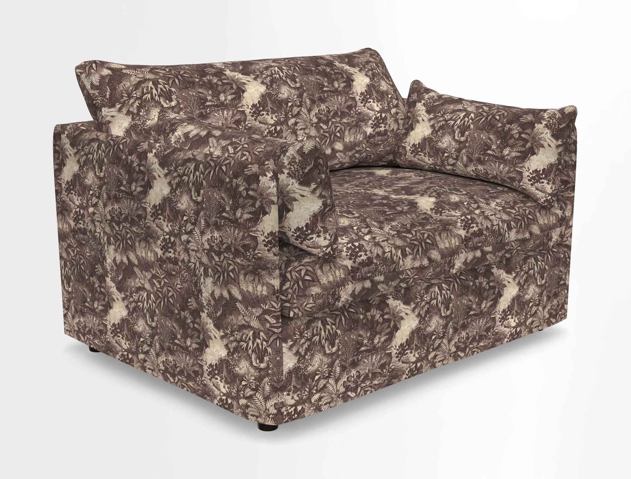Madehurst Snuggler in Two Tone Plain Biscuit. Loose cover option available