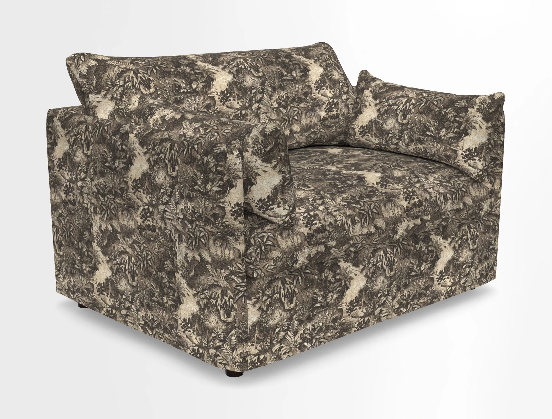 Madehurst Snuggler in Two Tone Plain Biscuit. Loose cover option available