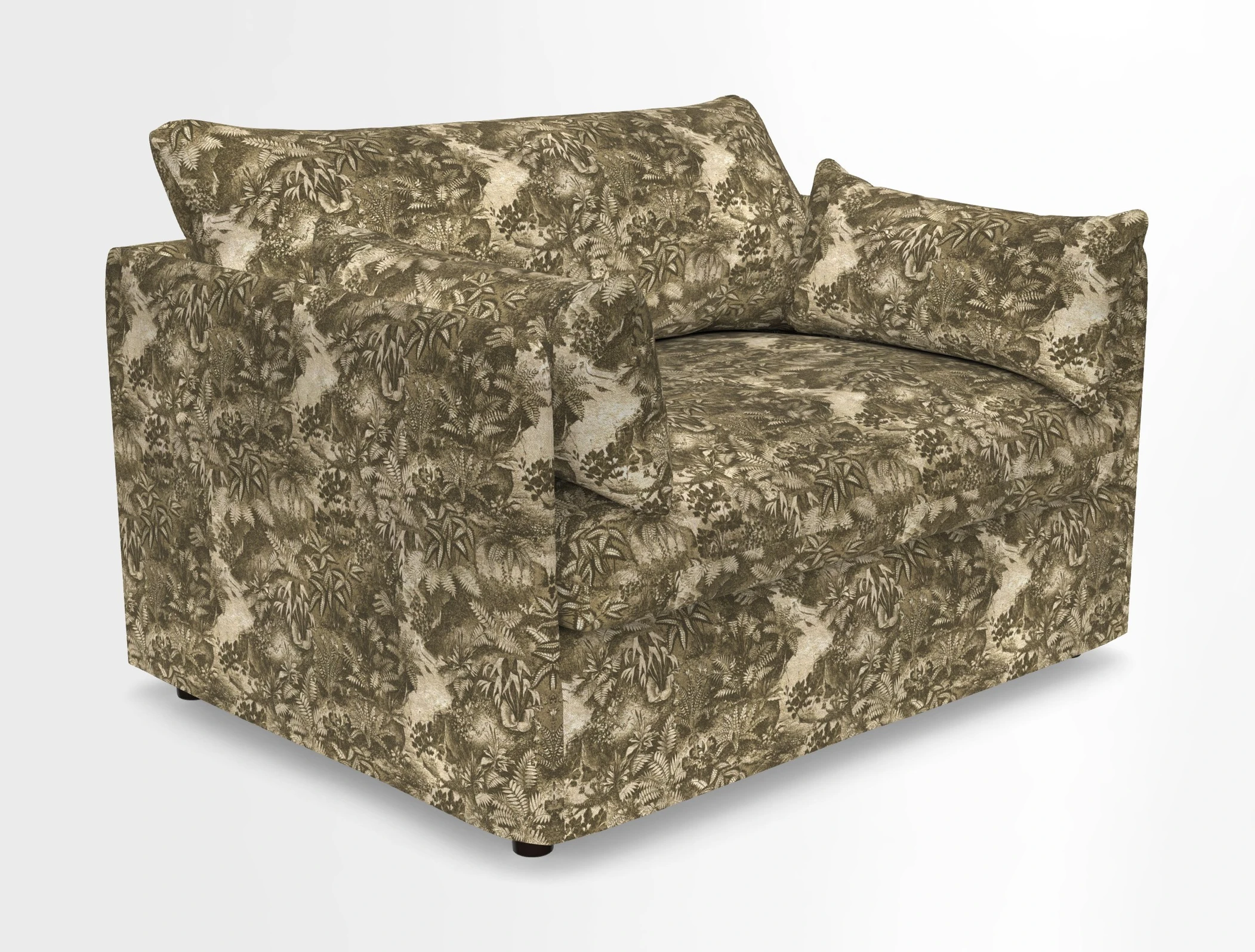 Madehurst Snuggler in Two Tone Plain Biscuit. Loose cover option available