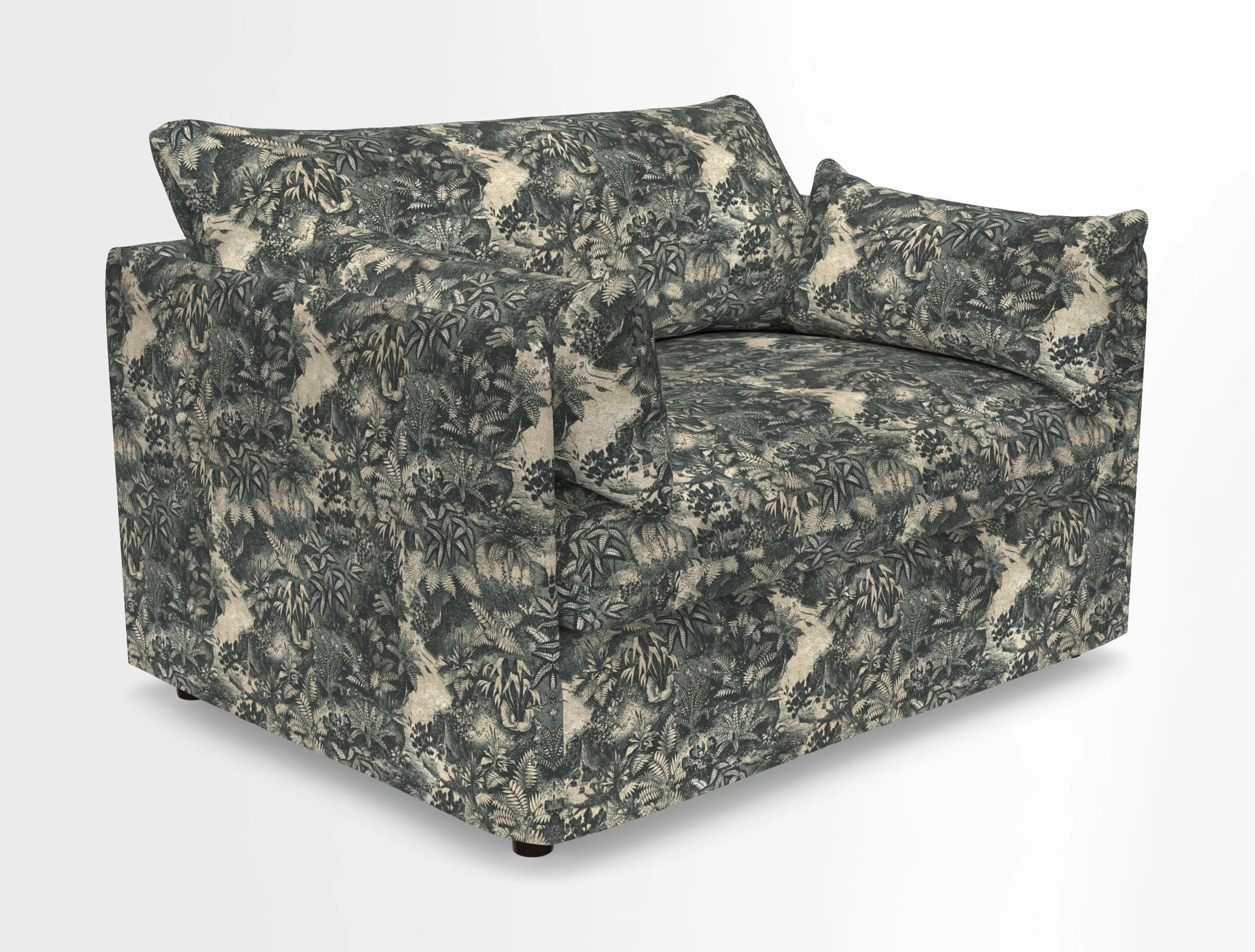 Madehurst Snuggler in Two Tone Plain Biscuit. Loose cover option available