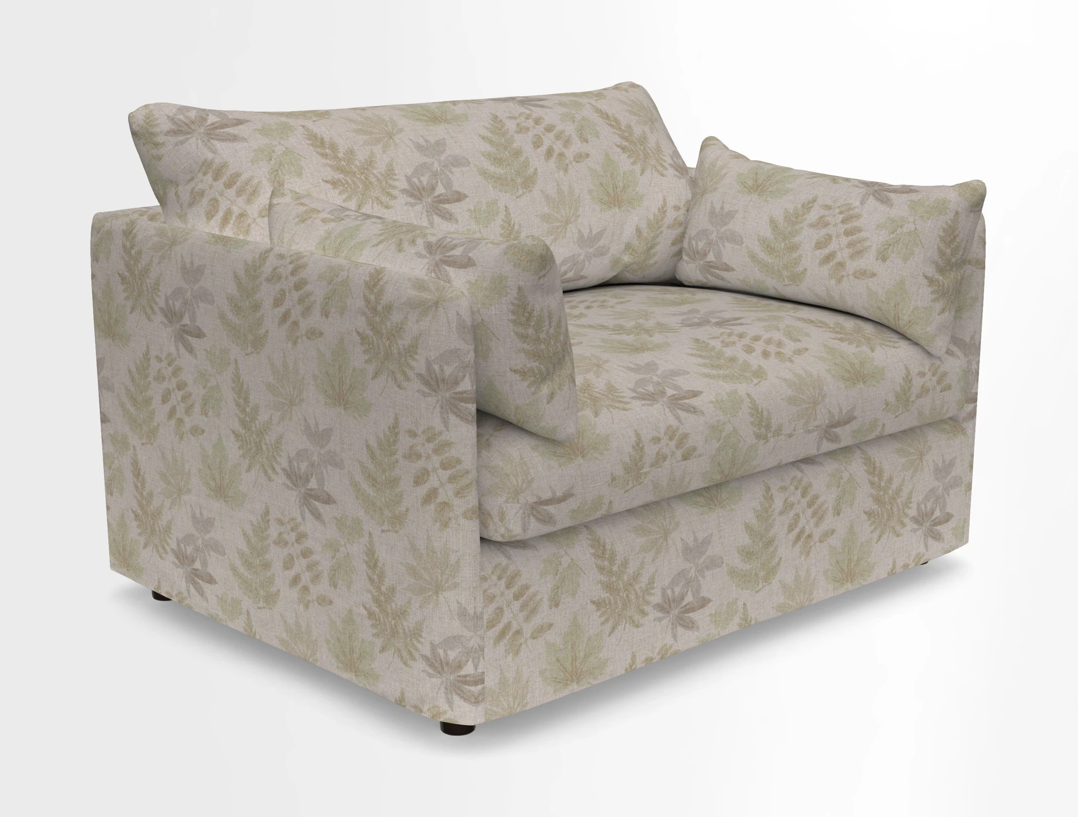 Madehurst Snuggler in Two Tone Plain Biscuit. Loose cover option available