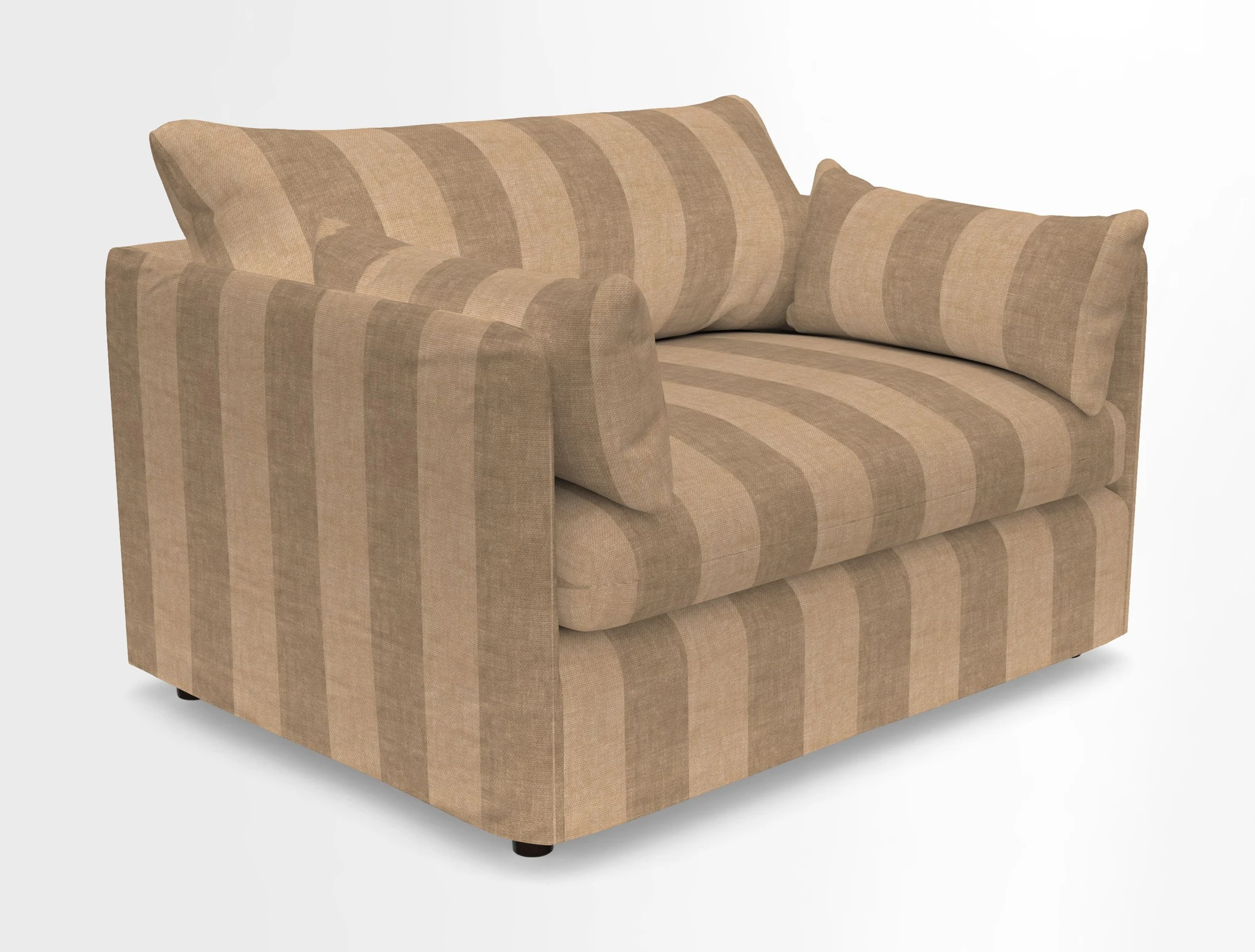 Madehurst Snuggler in Two Tone Plain Biscuit. Loose cover option available