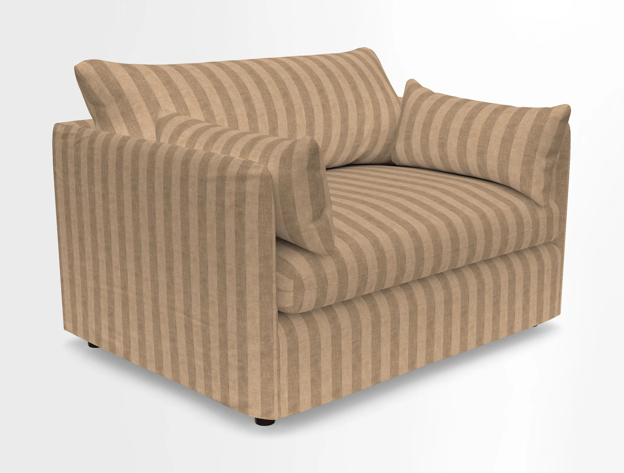 Madehurst Snuggler in Two Tone Plain Biscuit. Loose cover option available