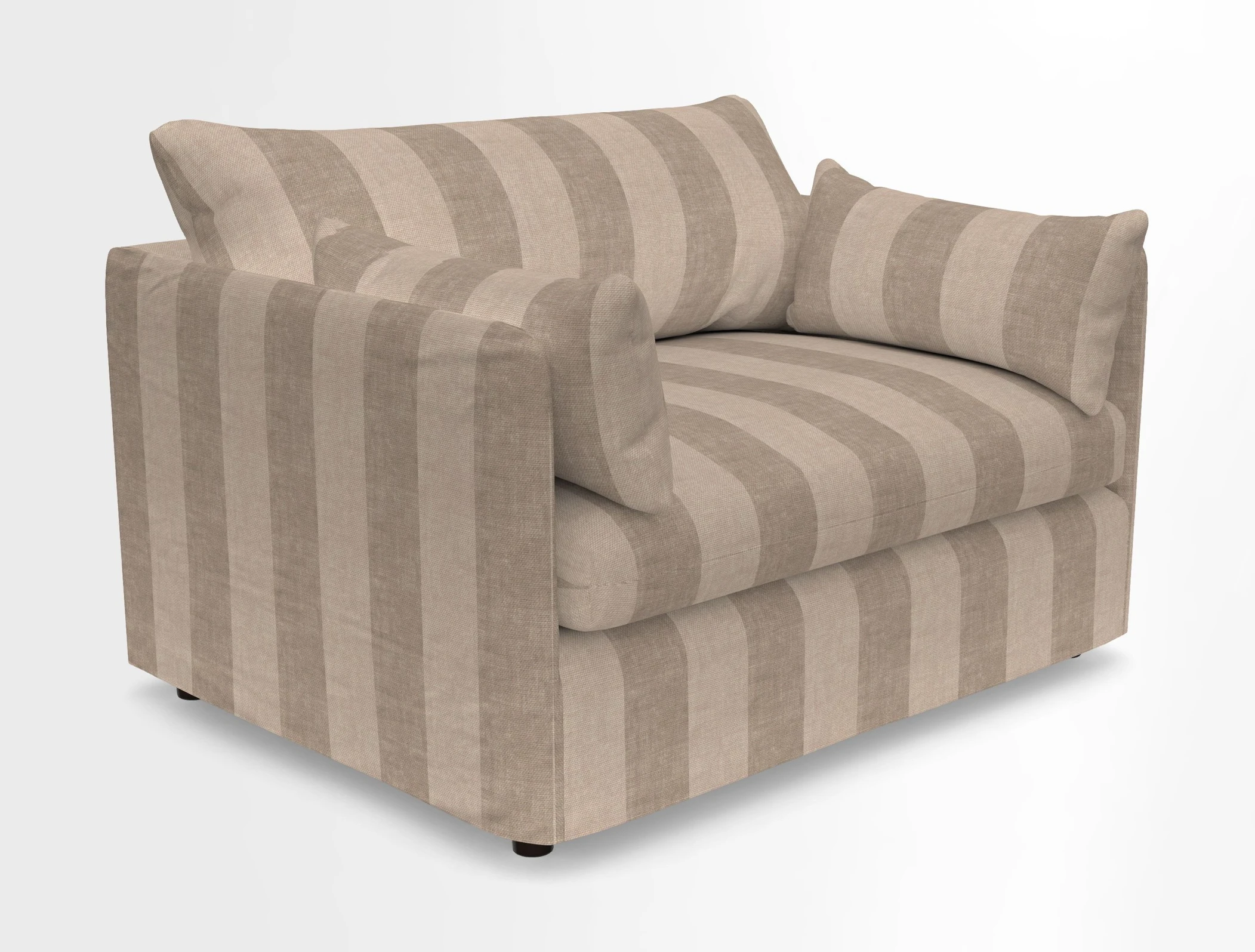 Madehurst Snuggler in Two Tone Plain Biscuit. Loose cover option available