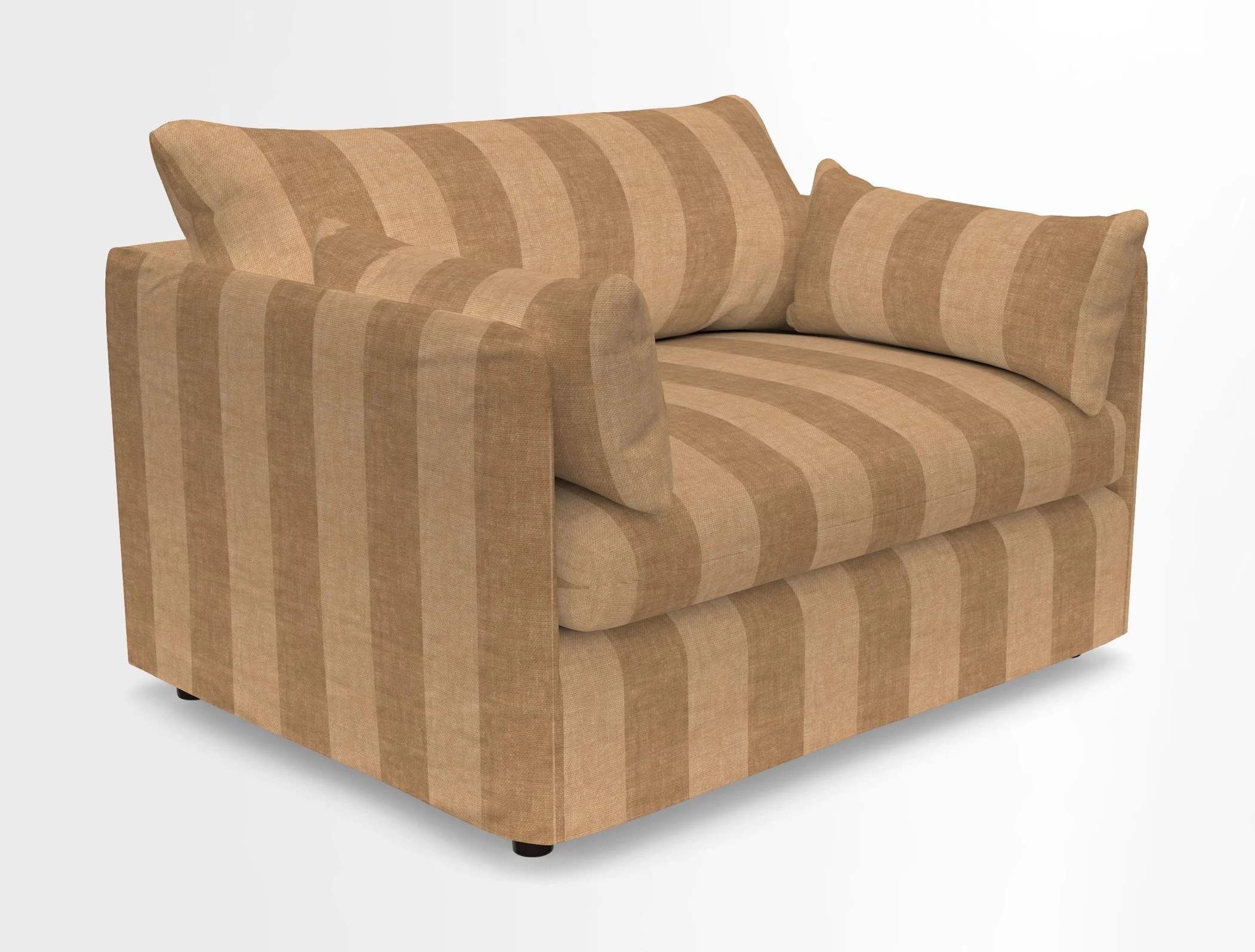 Madehurst Snuggler in Two Tone Plain Biscuit. Loose cover option available