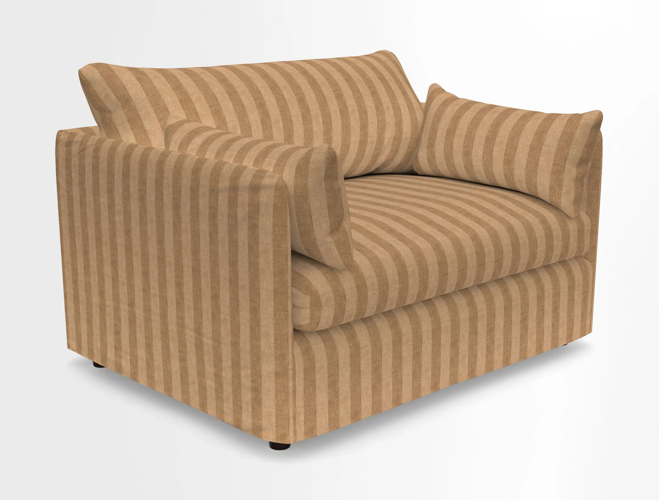 Madehurst Snuggler in Two Tone Plain Biscuit. Loose cover option available