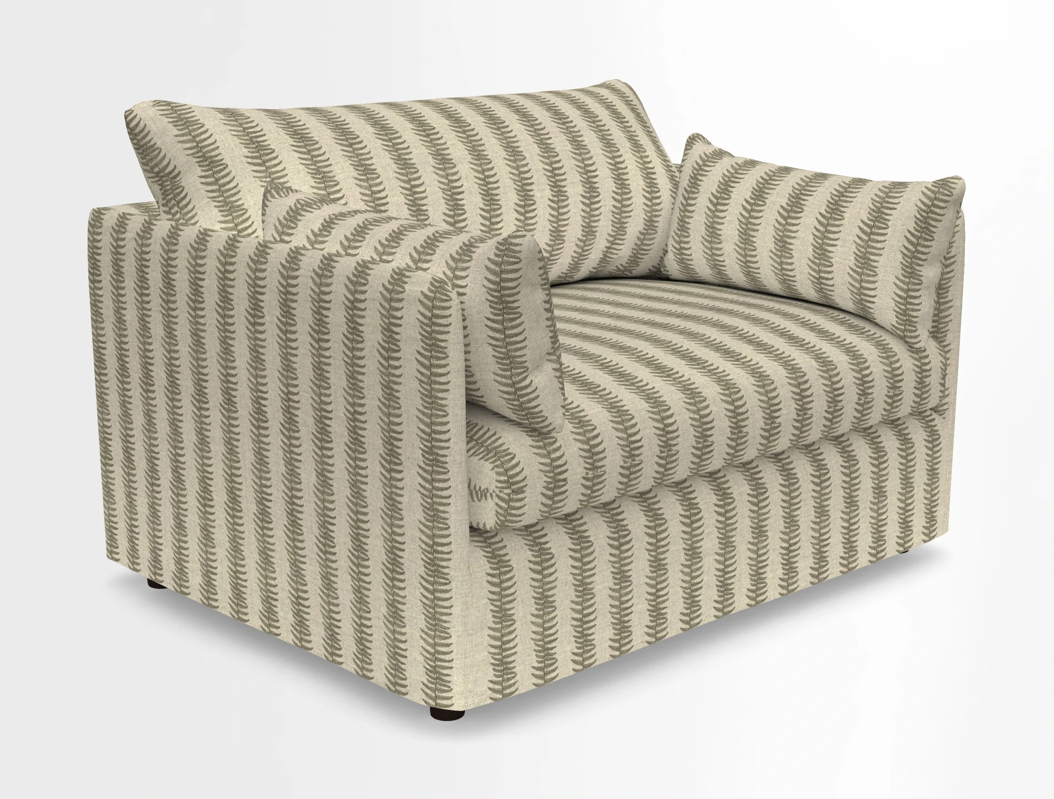 Madehurst Snuggler in Two Tone Plain Biscuit. Loose cover option available
