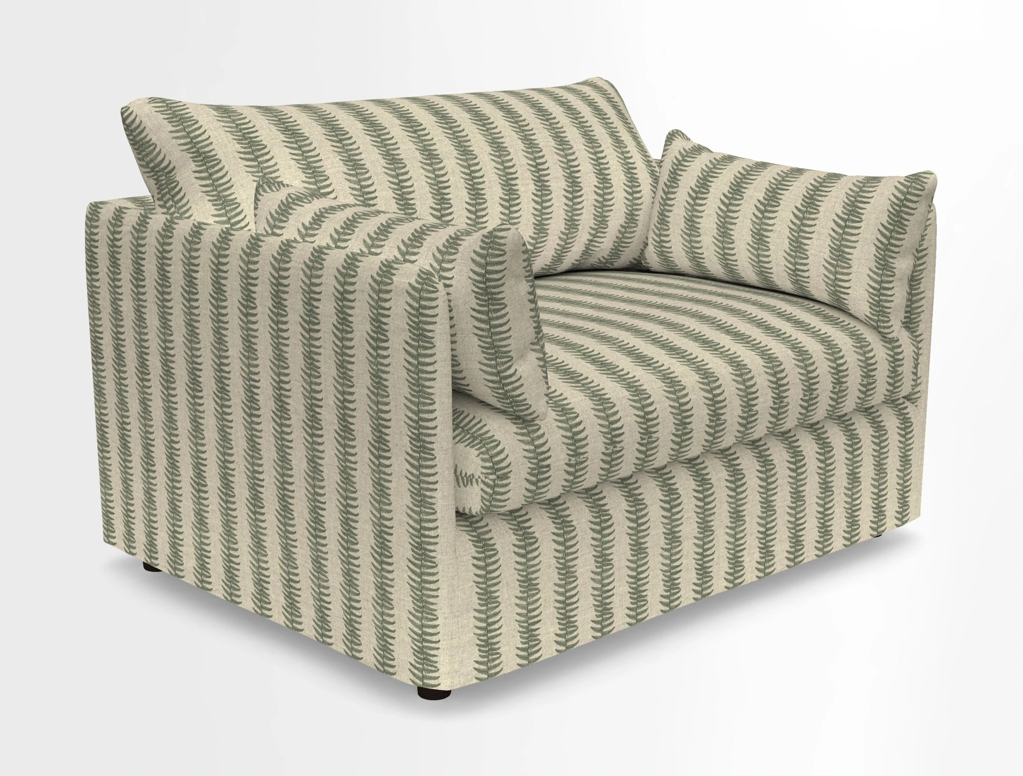Madehurst Snuggler in Two Tone Plain Biscuit. Loose cover option available