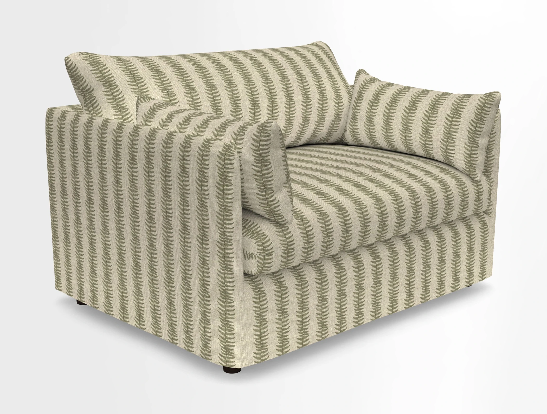 Madehurst Snuggler in Two Tone Plain Biscuit. Loose cover option available
