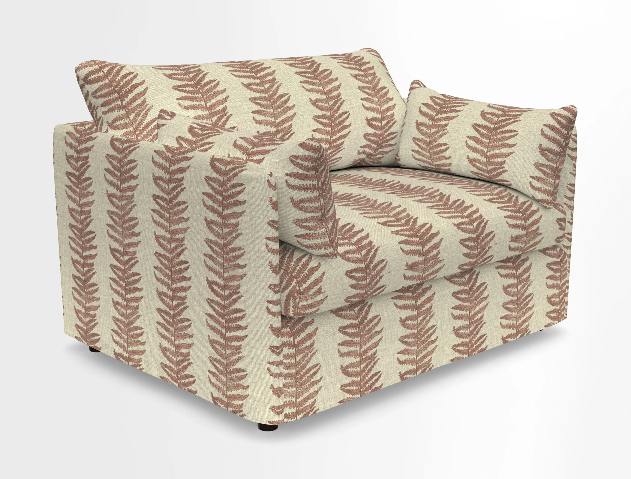 Madehurst Snuggler in Two Tone Plain Biscuit. Loose cover option available