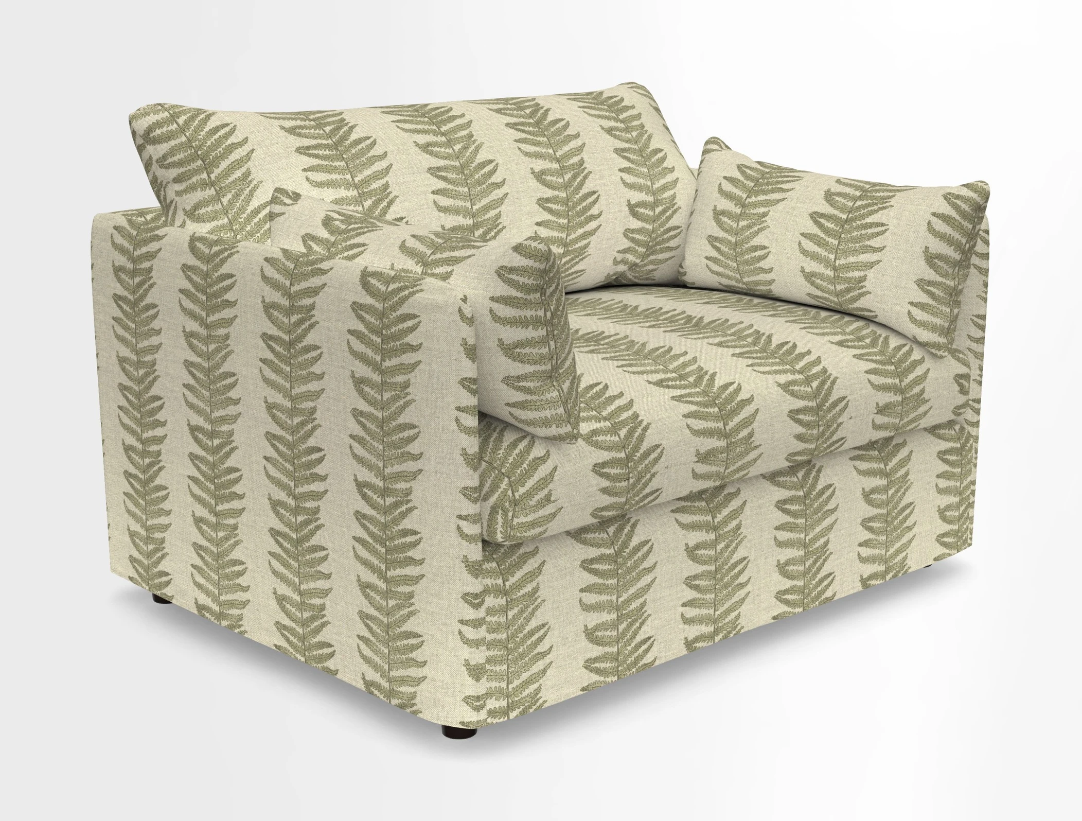 Madehurst Snuggler in Two Tone Plain Biscuit. Loose cover option available