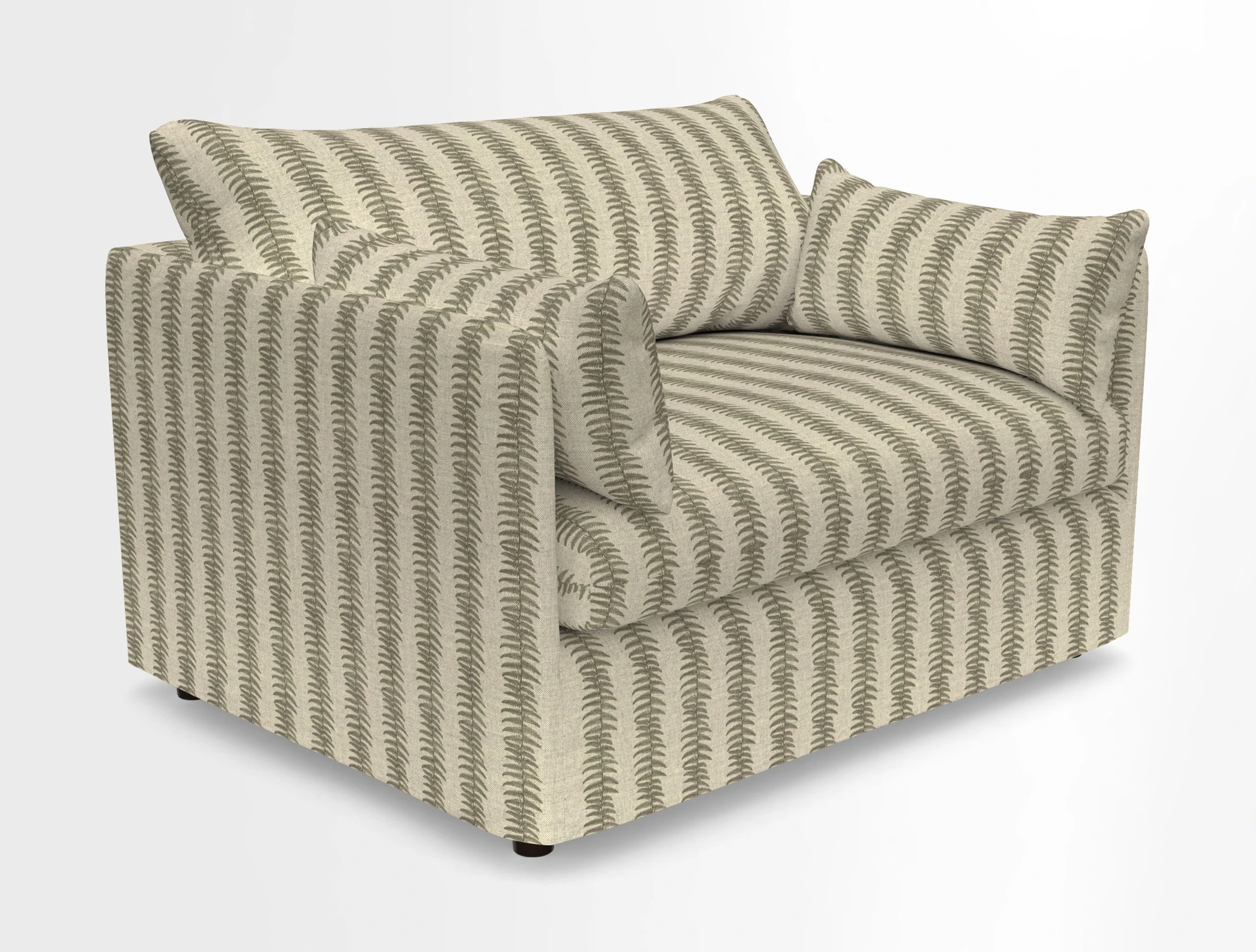 Madehurst Snuggler in Two Tone Plain Biscuit. Loose cover option available