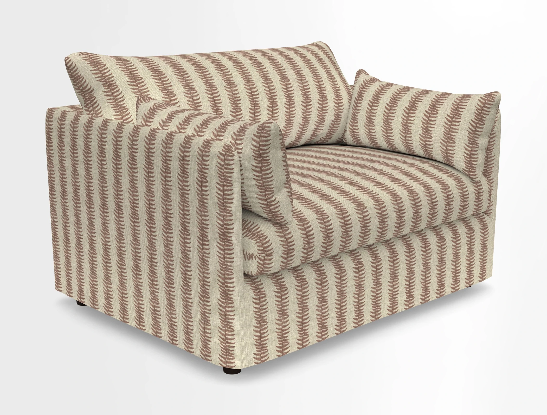 Madehurst Snuggler in Two Tone Plain Biscuit. Loose cover option available