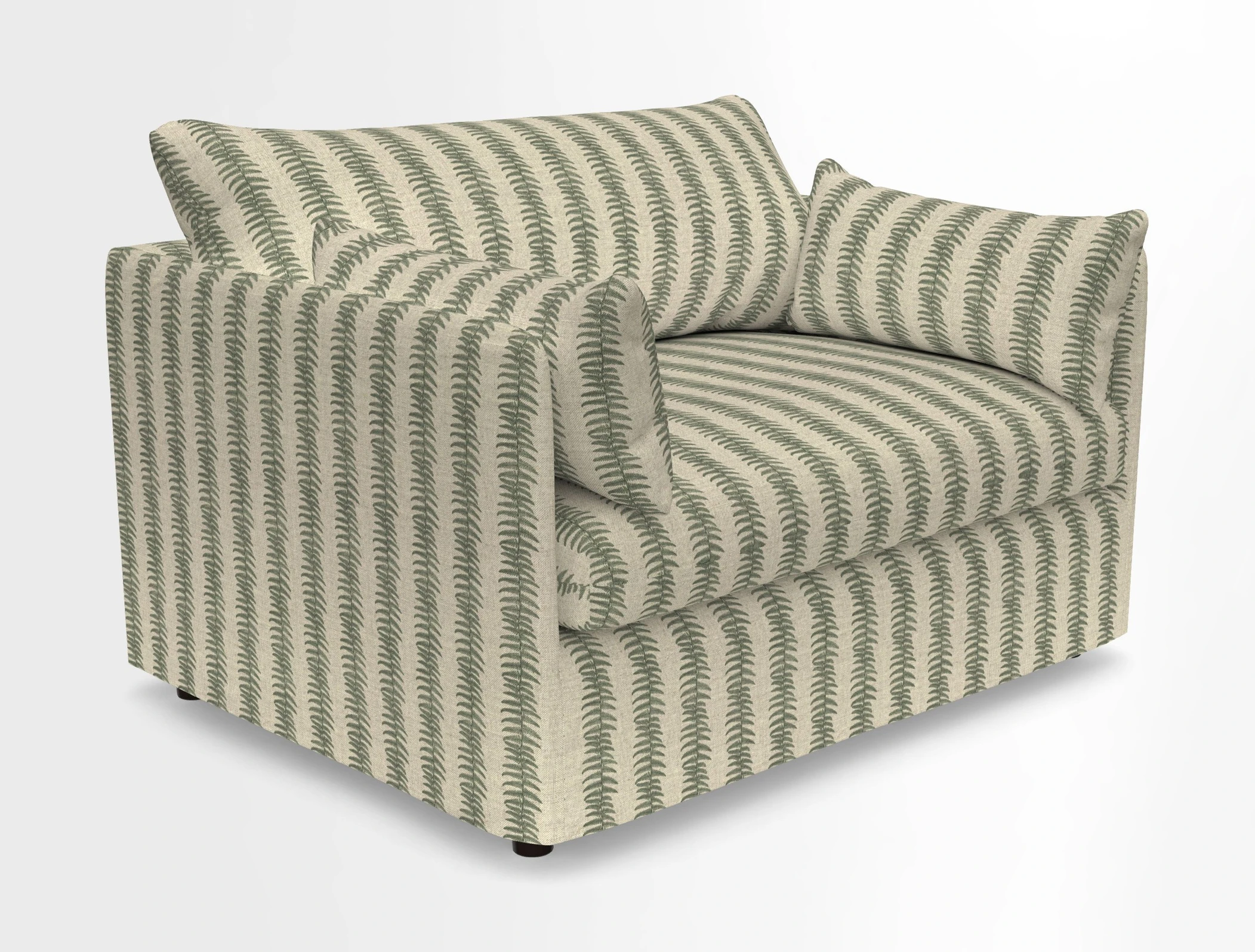 Madehurst Snuggler in Two Tone Plain Biscuit. Loose cover option available