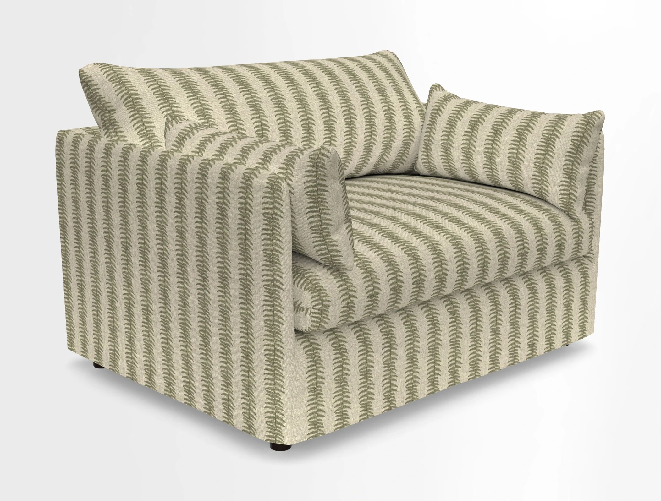 Madehurst Snuggler in Two Tone Plain Biscuit. Loose cover option available