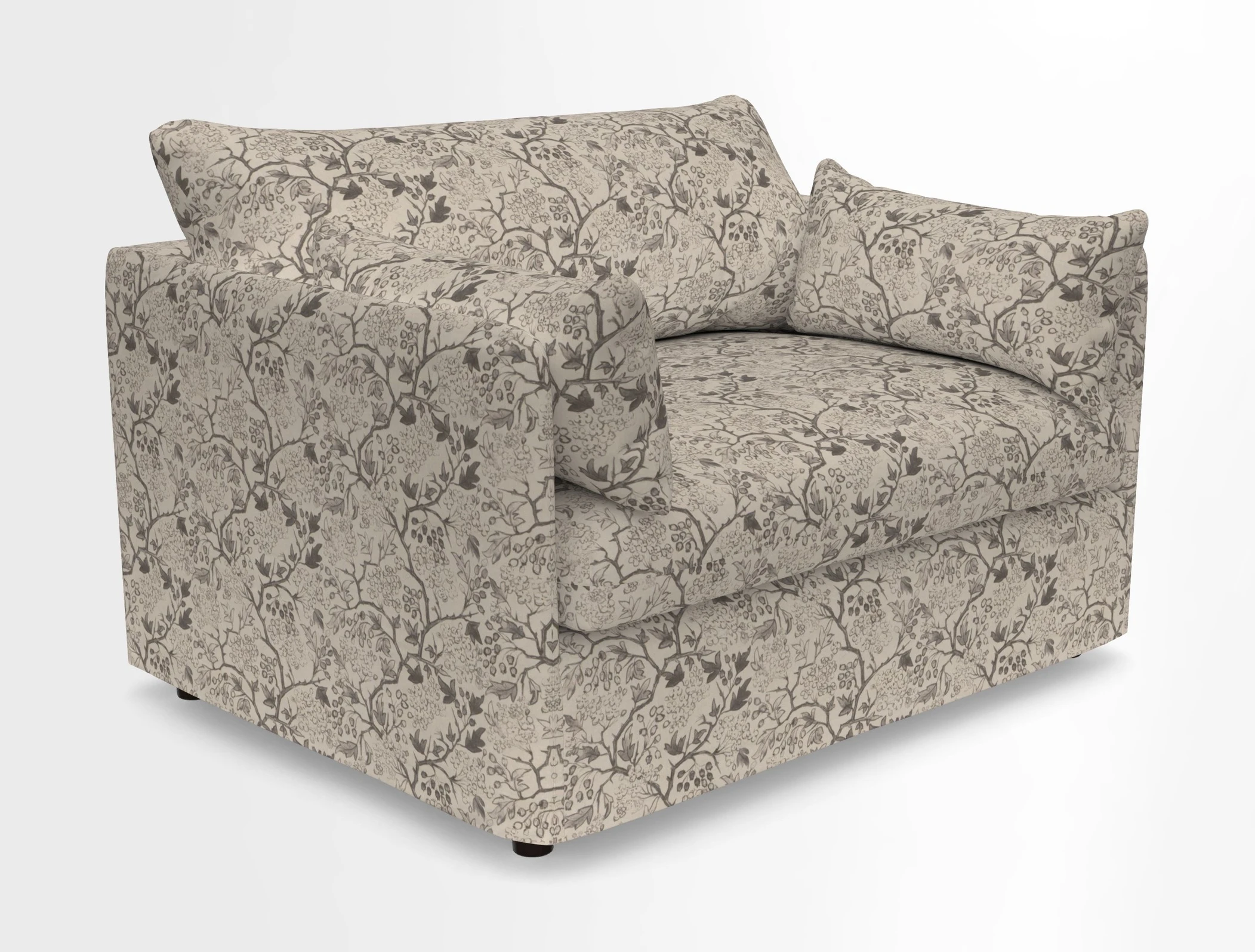 Madehurst Snuggler in Two Tone Plain Biscuit. Loose cover option available
