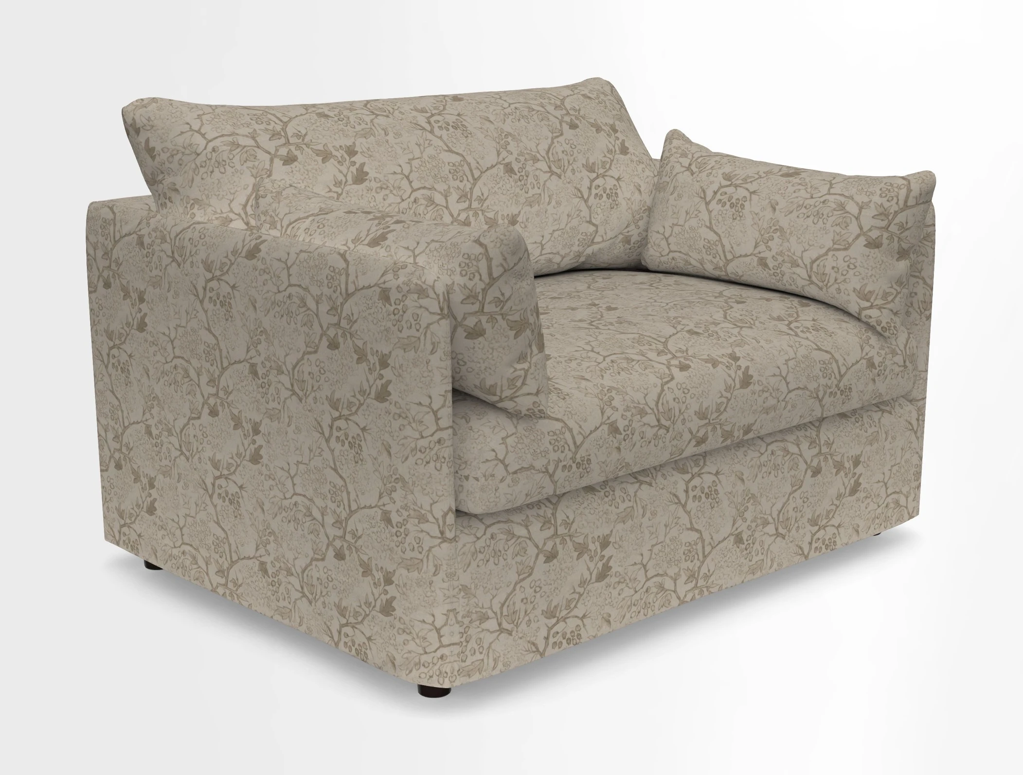 Madehurst Snuggler in Two Tone Plain Biscuit. Loose cover option available