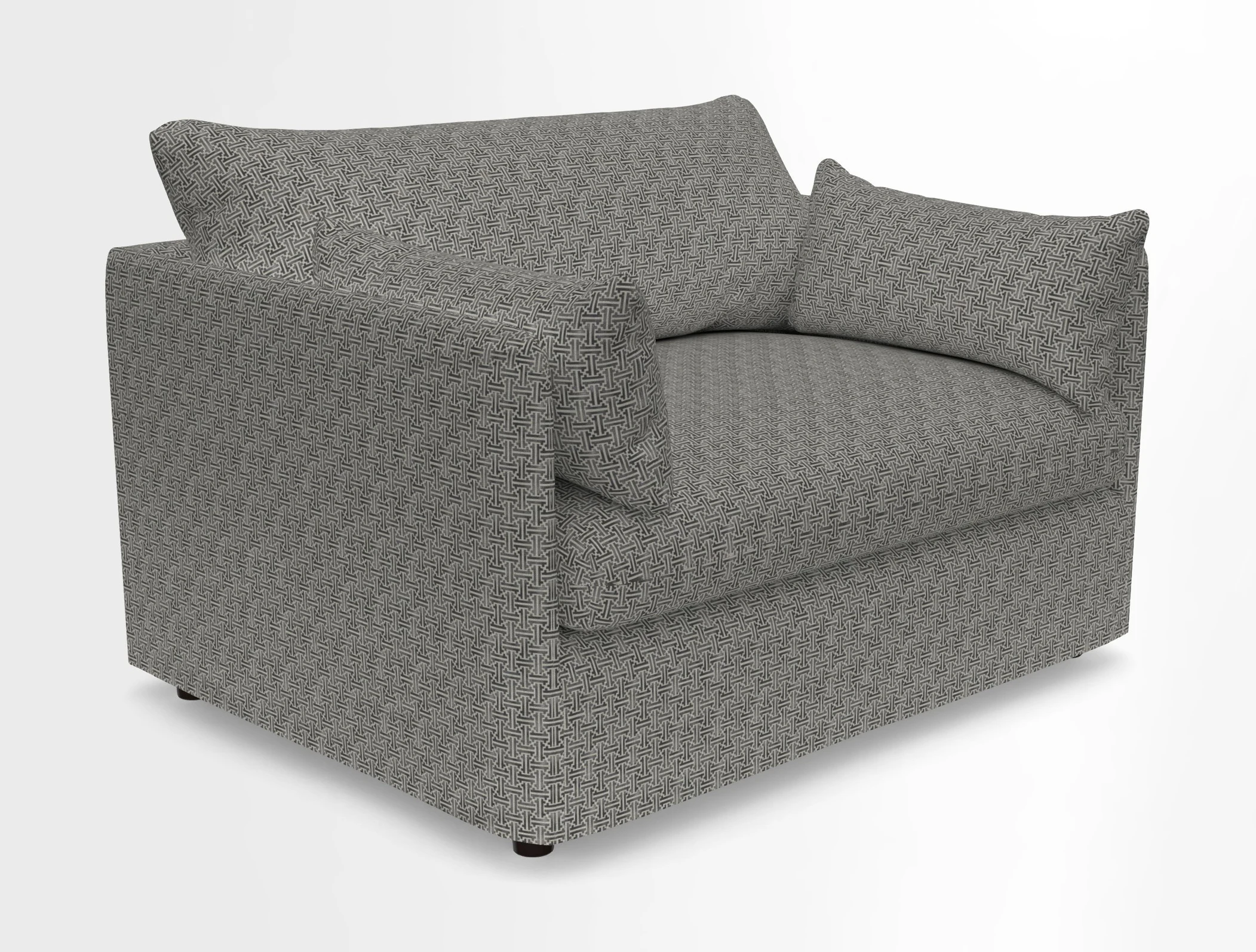 Madehurst Snuggler in Two Tone Plain Biscuit. Loose cover option available
