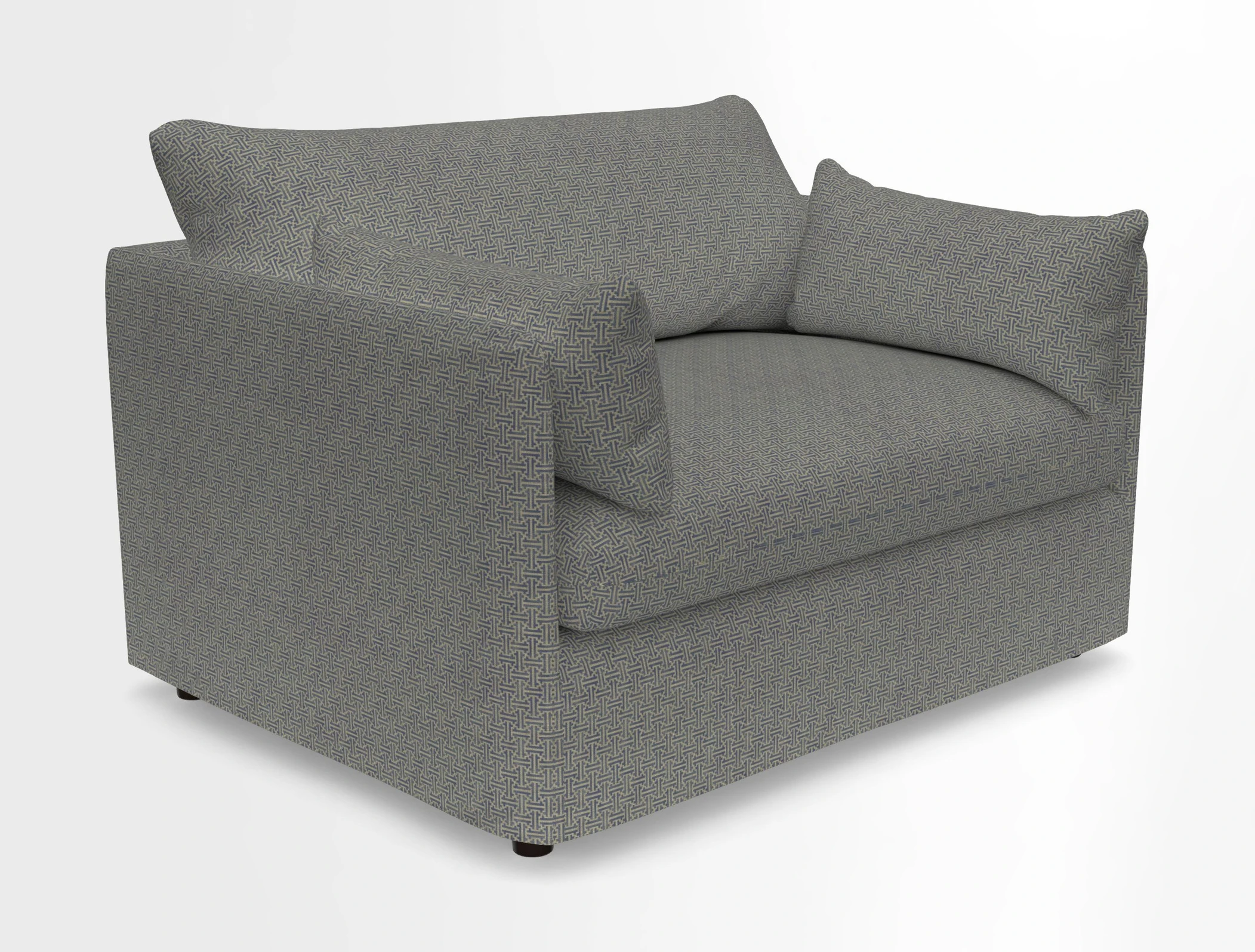 Madehurst Snuggler in Two Tone Plain Biscuit. Loose cover option available