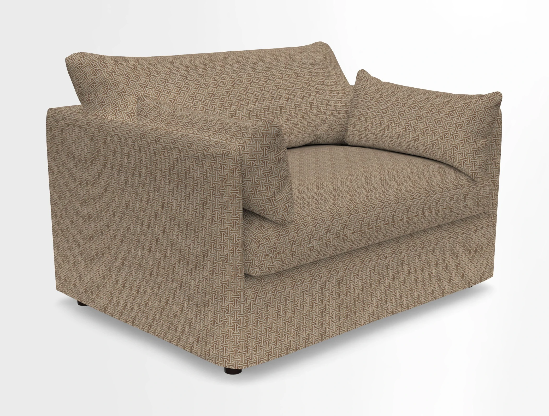 Madehurst Snuggler in Two Tone Plain Biscuit. Loose cover option available