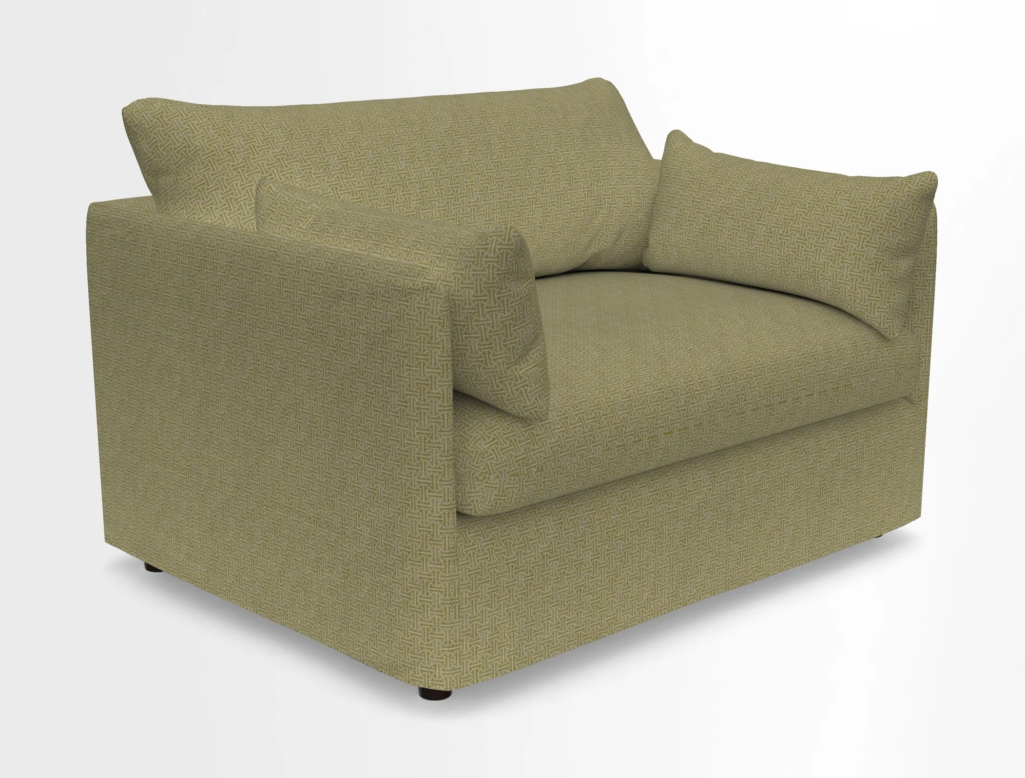 Madehurst Snuggler in Two Tone Plain Biscuit. Loose cover option available