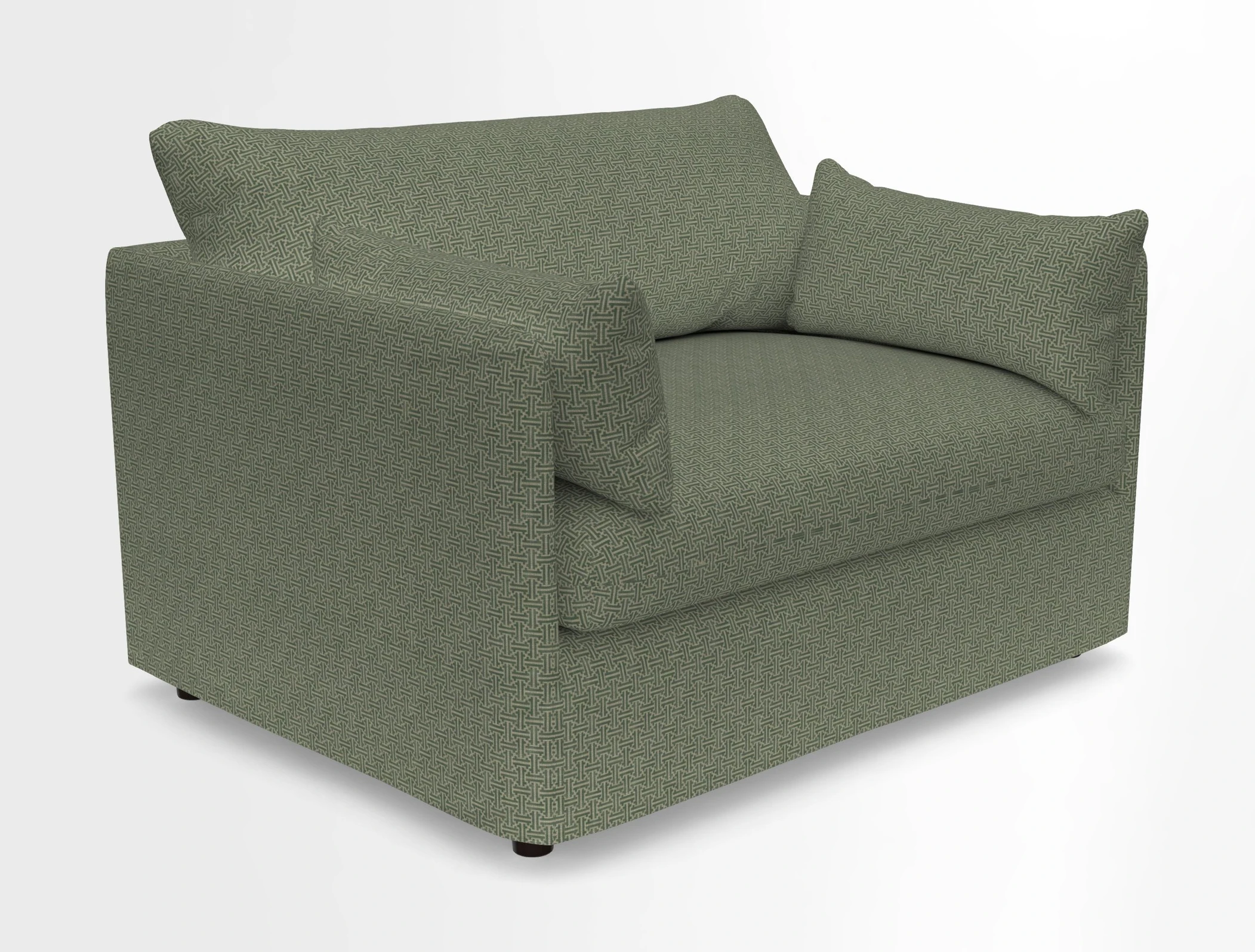 Madehurst Snuggler in Two Tone Plain Biscuit. Loose cover option available