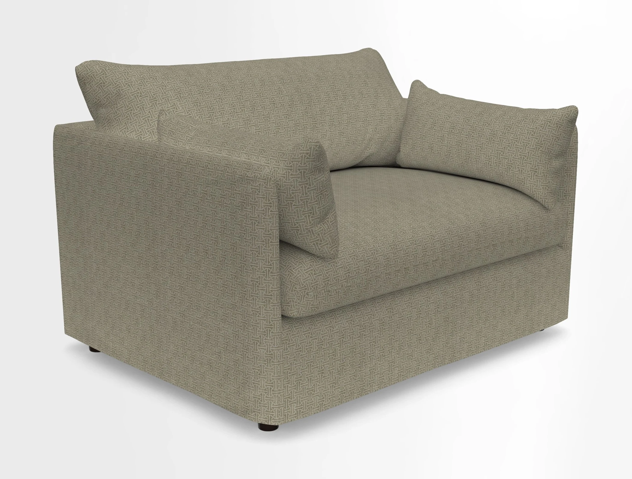 Madehurst Snuggler in Two Tone Plain Biscuit. Loose cover option available