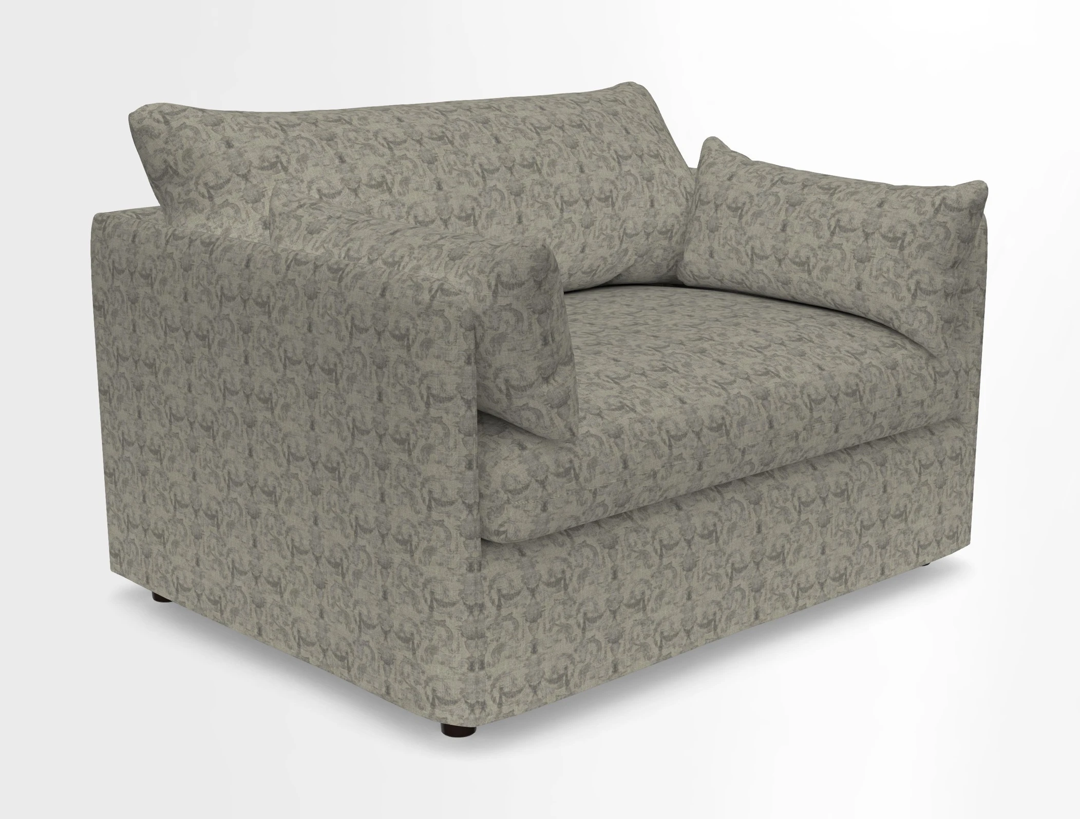 Madehurst Snuggler in Two Tone Plain Biscuit. Loose cover option available