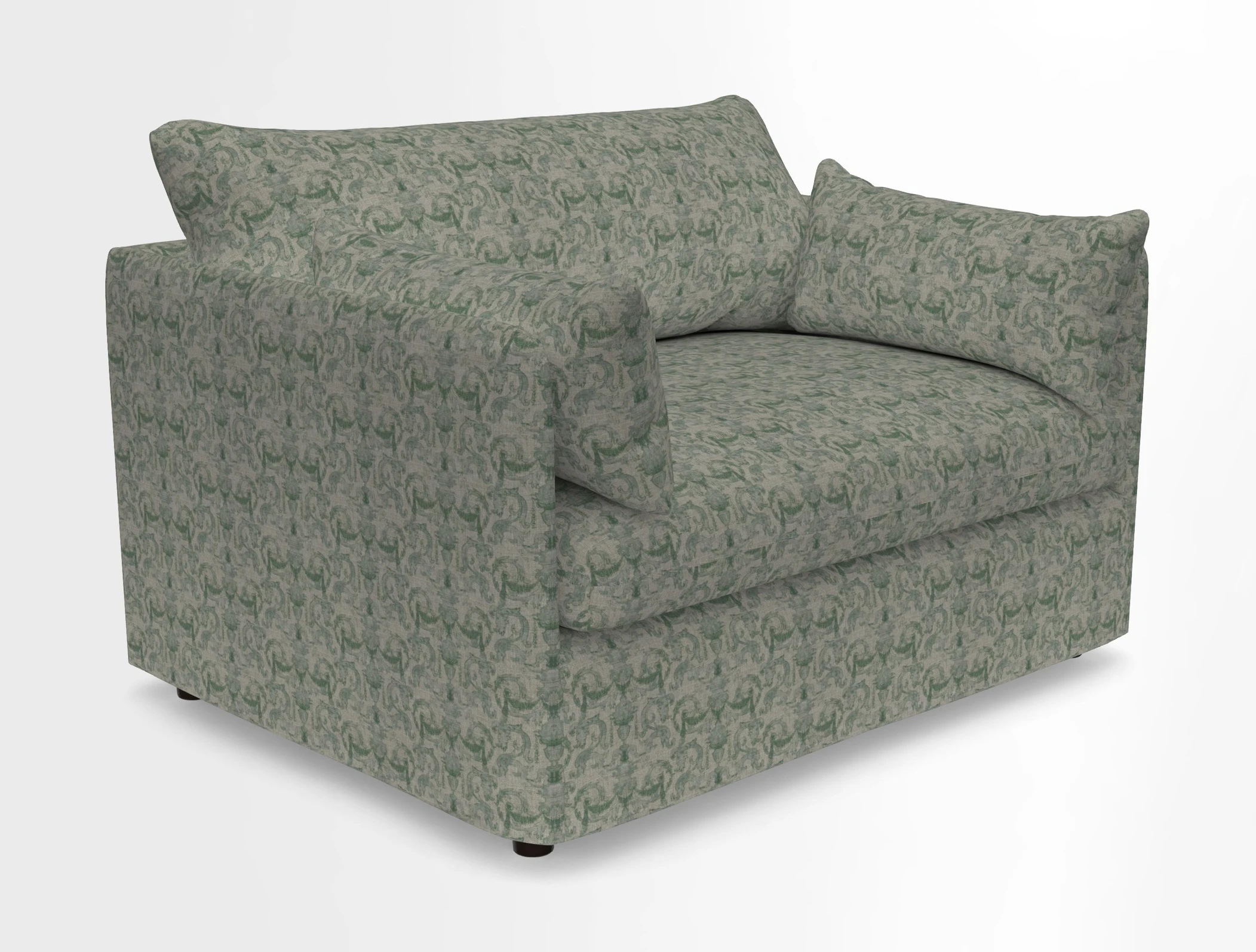 Madehurst Snuggler in Two Tone Plain Biscuit. Loose cover option available