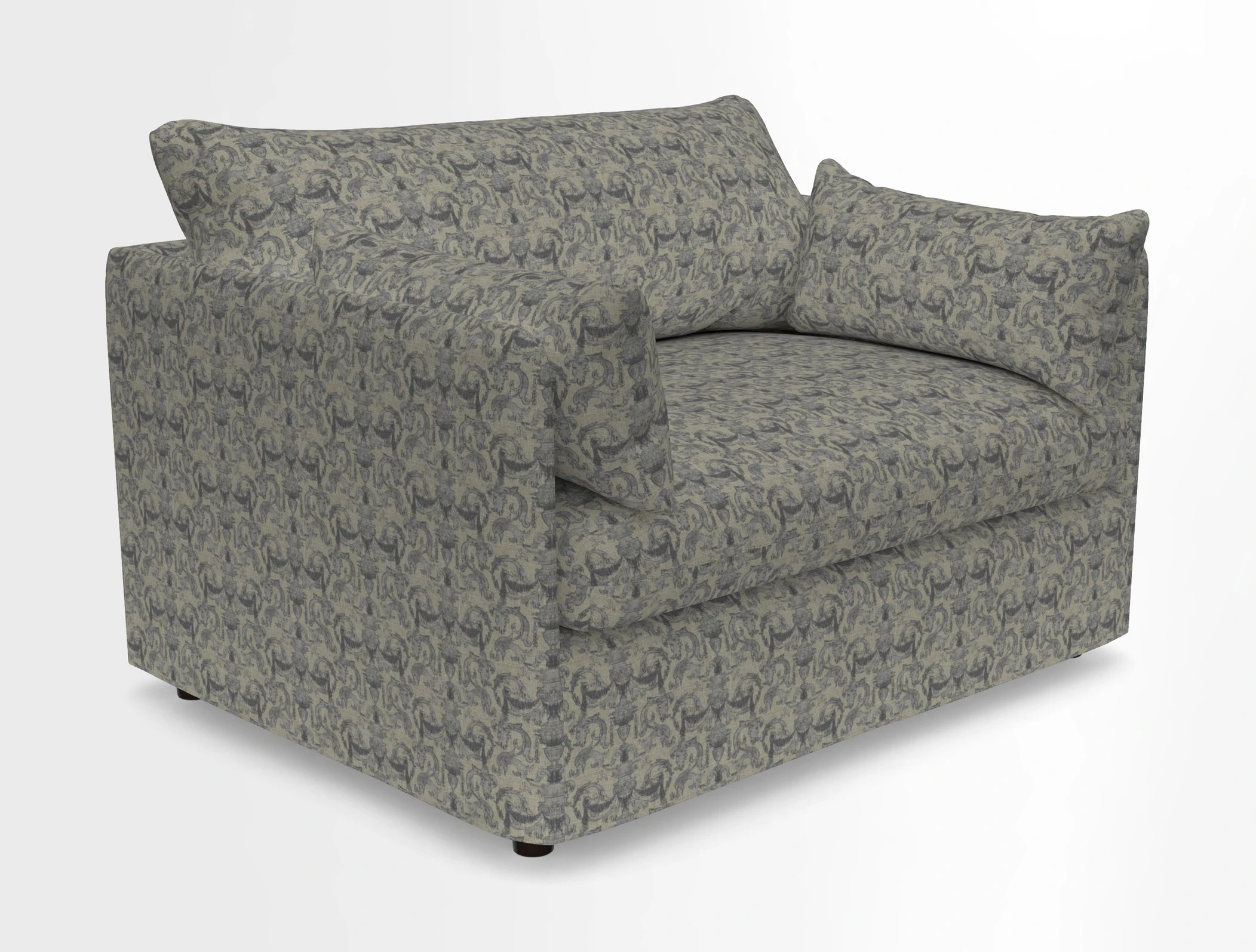 Madehurst Snuggler in Two Tone Plain Biscuit. Loose cover option available
