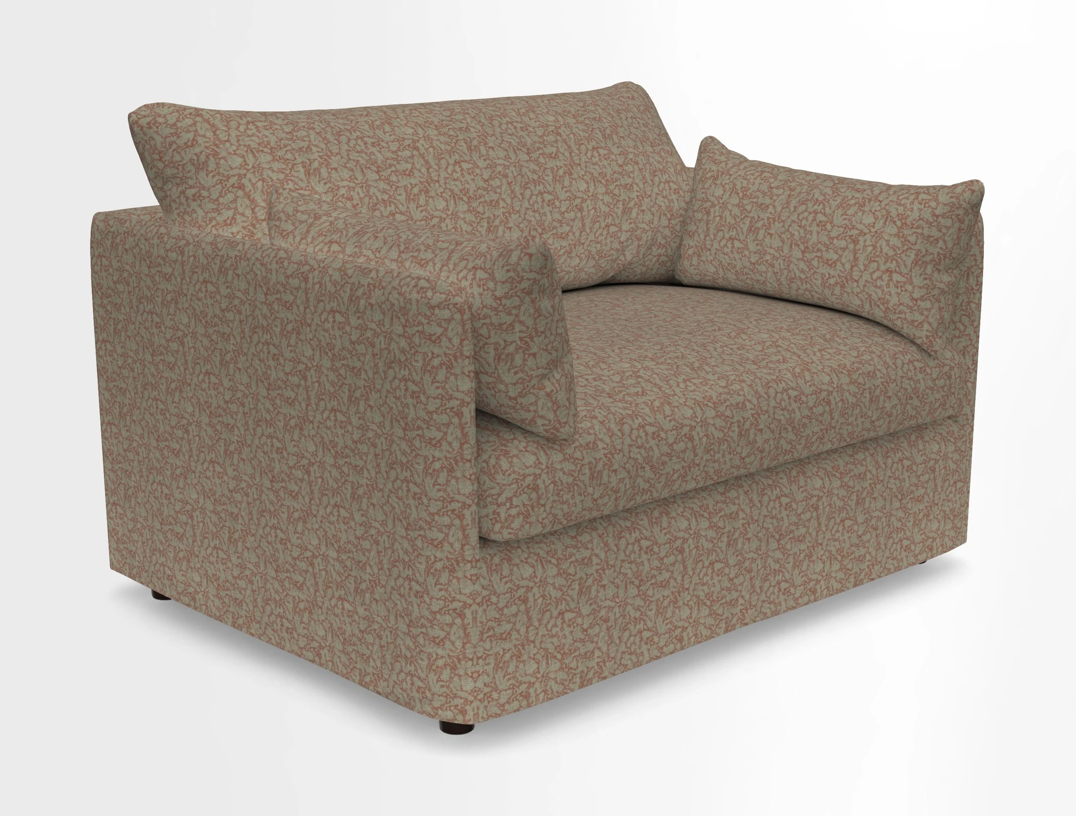 Madehurst Snuggler in Two Tone Plain Biscuit. Loose cover option available