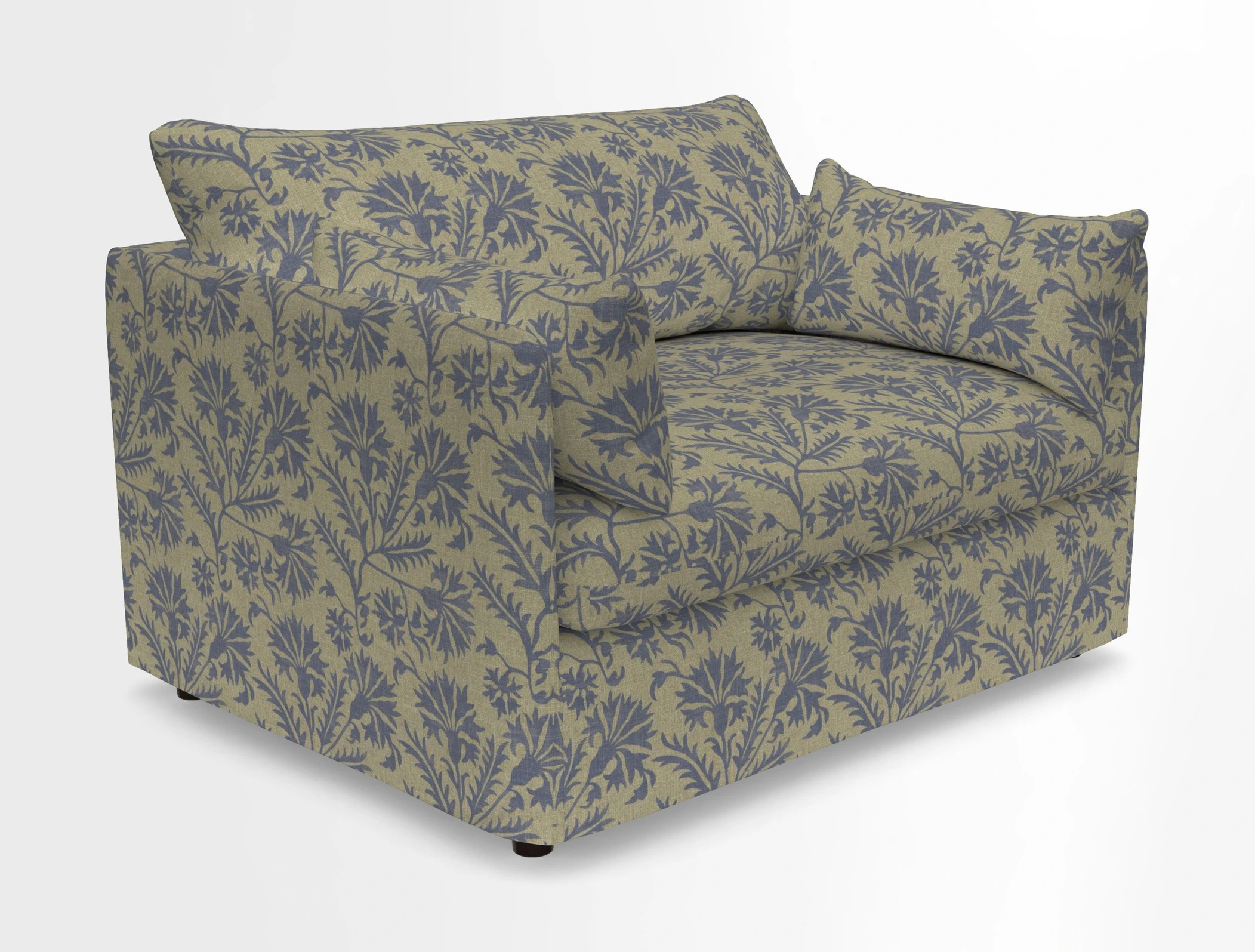 Madehurst Snuggler in Two Tone Plain Biscuit. Loose cover option available