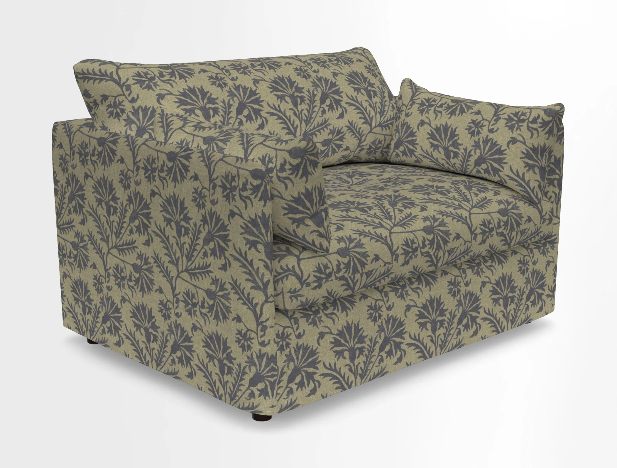 Madehurst Snuggler in Two Tone Plain Biscuit. Loose cover option available