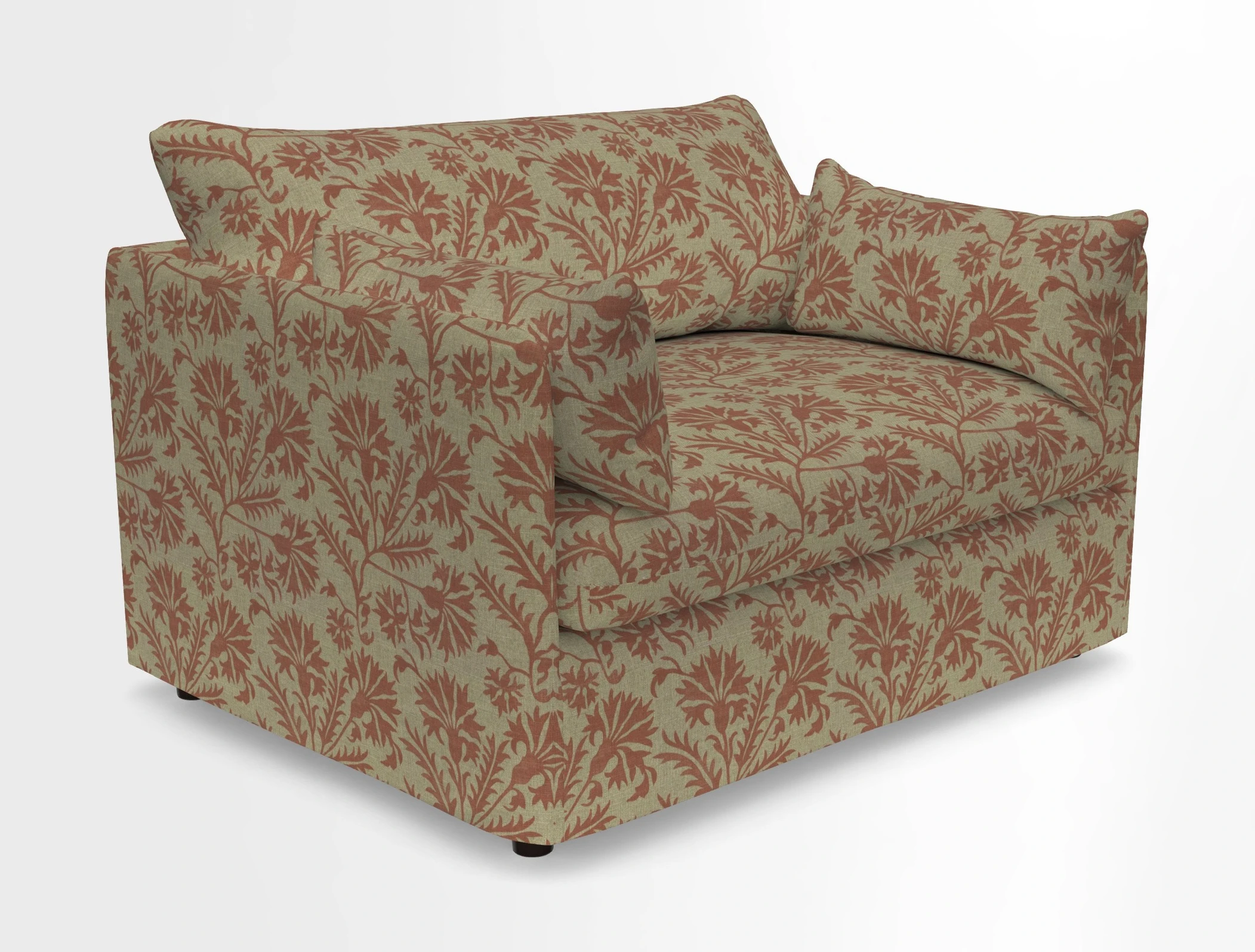 Madehurst Snuggler in Two Tone Plain Biscuit. Loose cover option available