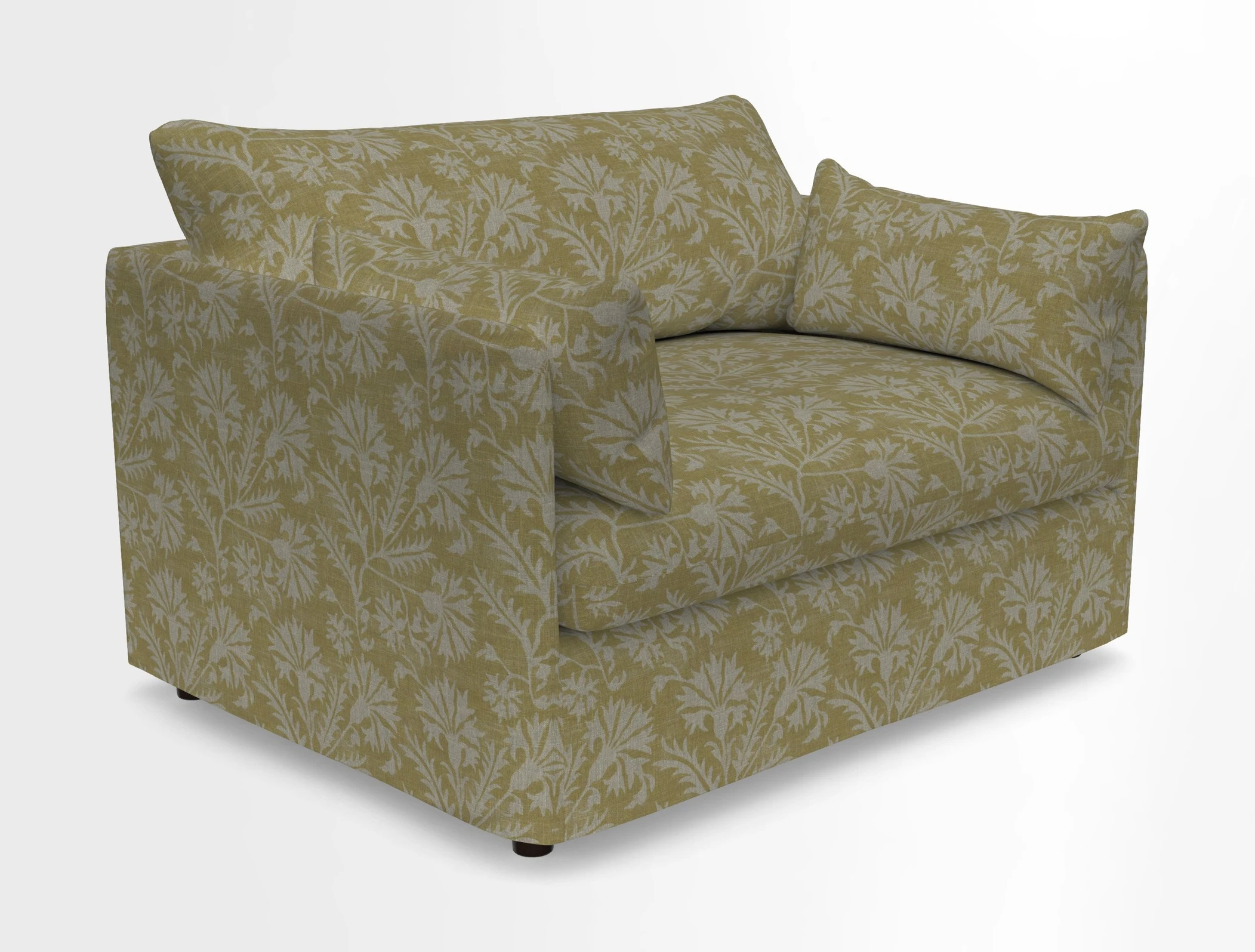 Madehurst Snuggler in Two Tone Plain Biscuit. Loose cover option available