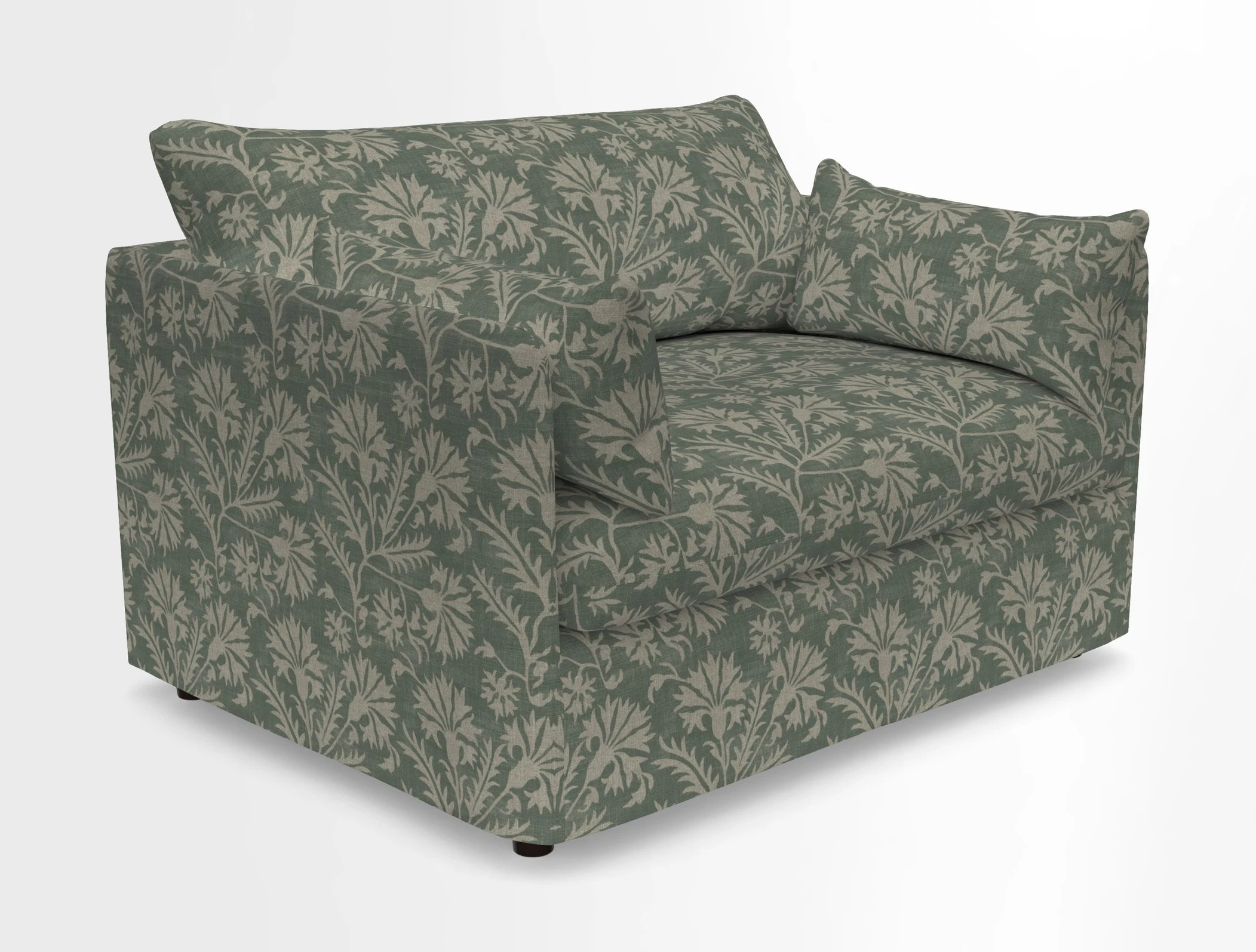 Madehurst Snuggler in Two Tone Plain Biscuit. Loose cover option available