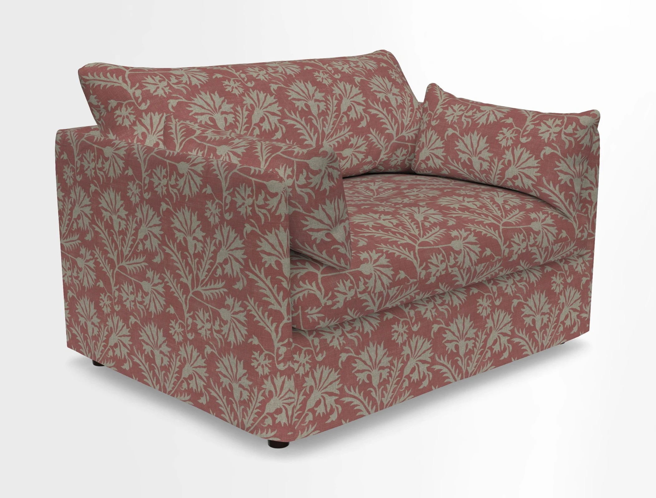 Madehurst Snuggler in Two Tone Plain Biscuit. Loose cover option available