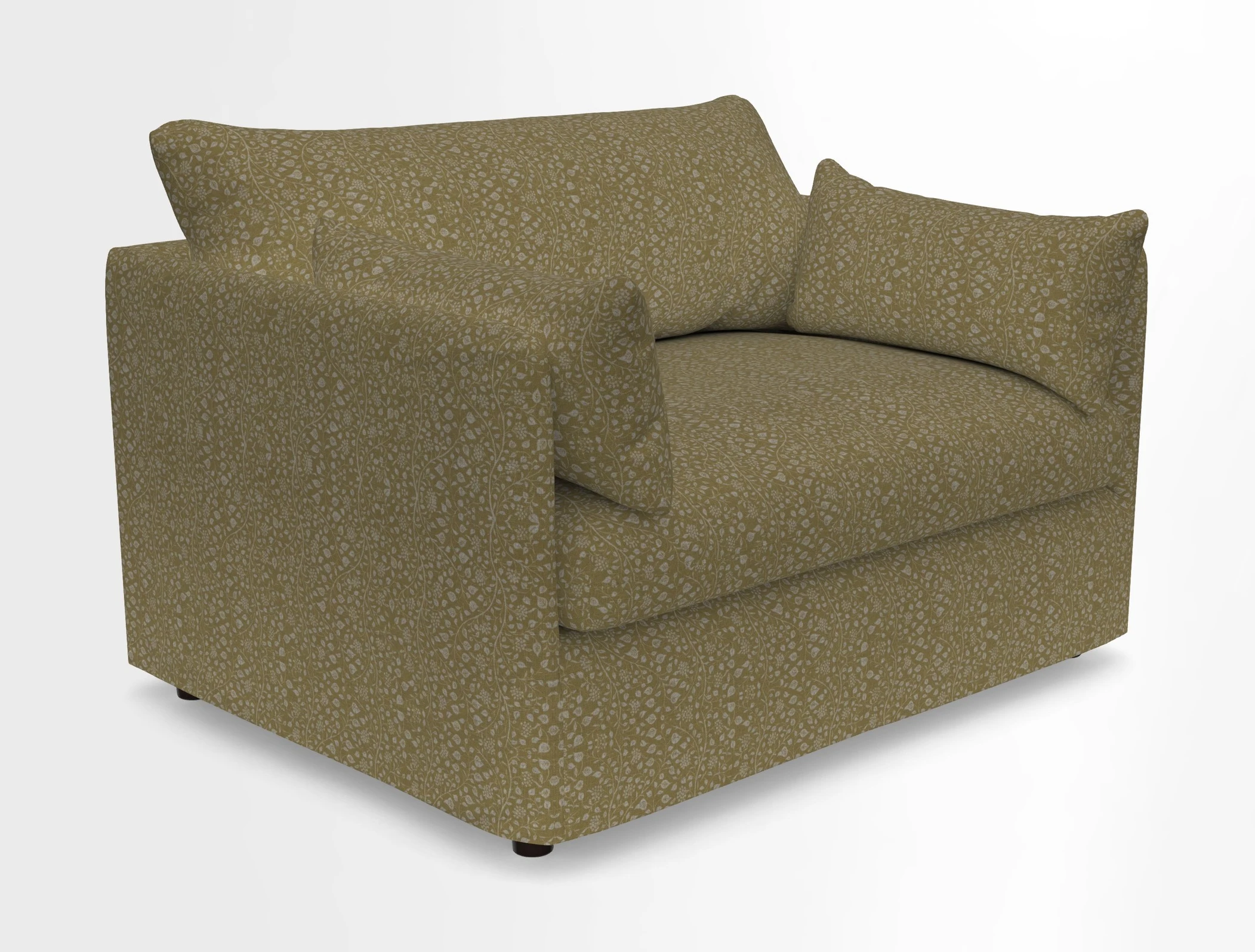 Madehurst Snuggler in Two Tone Plain Biscuit. Loose cover option available
