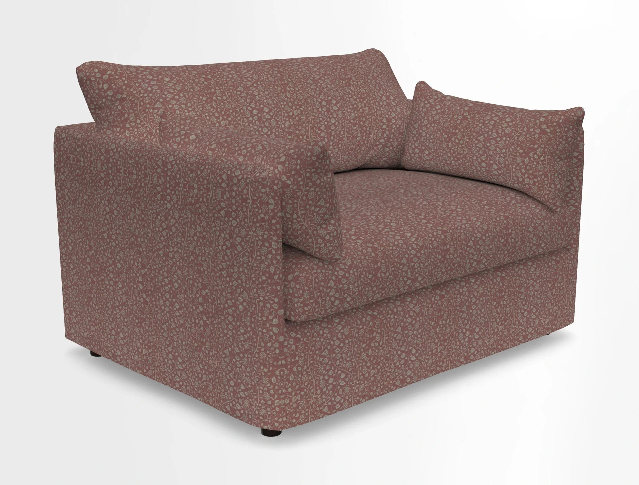 Madehurst Snuggler in Two Tone Plain Biscuit. Loose cover option available