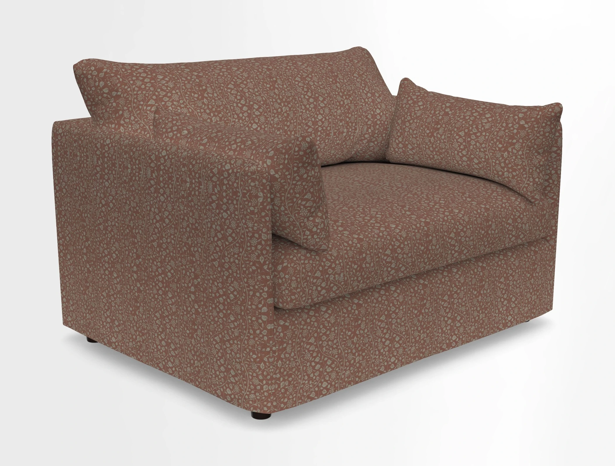 Madehurst Snuggler in Two Tone Plain Biscuit. Loose cover option available