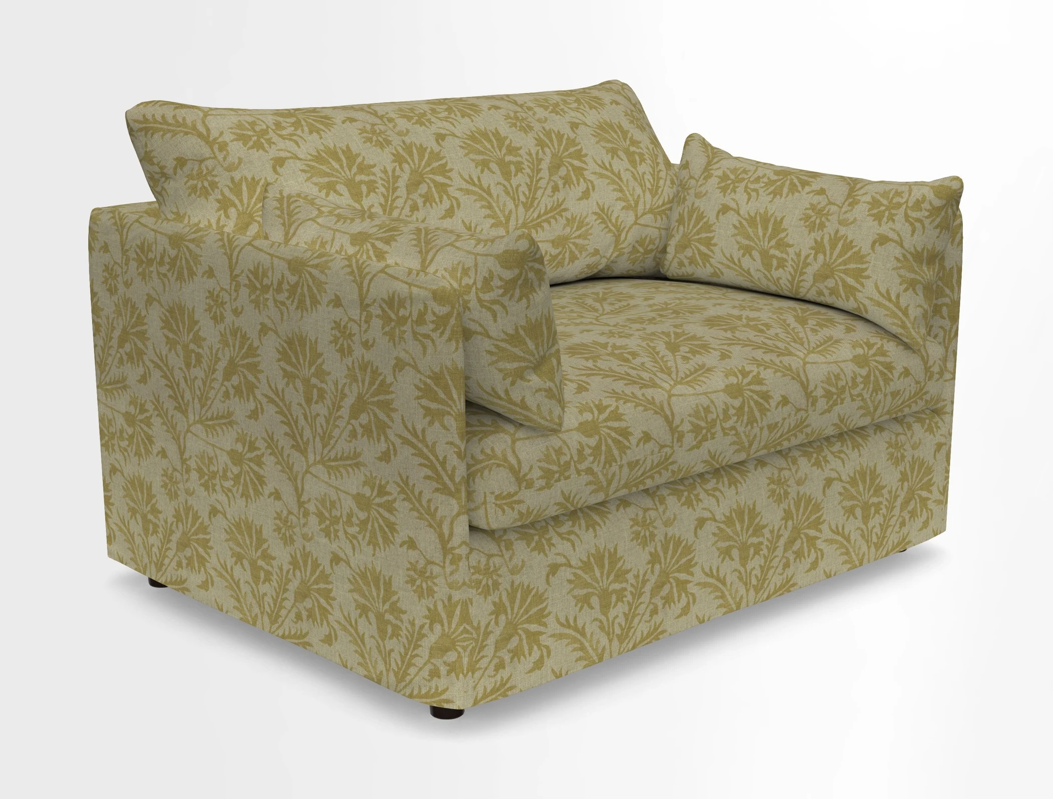 Madehurst Snuggler in Two Tone Plain Biscuit. Loose cover option available