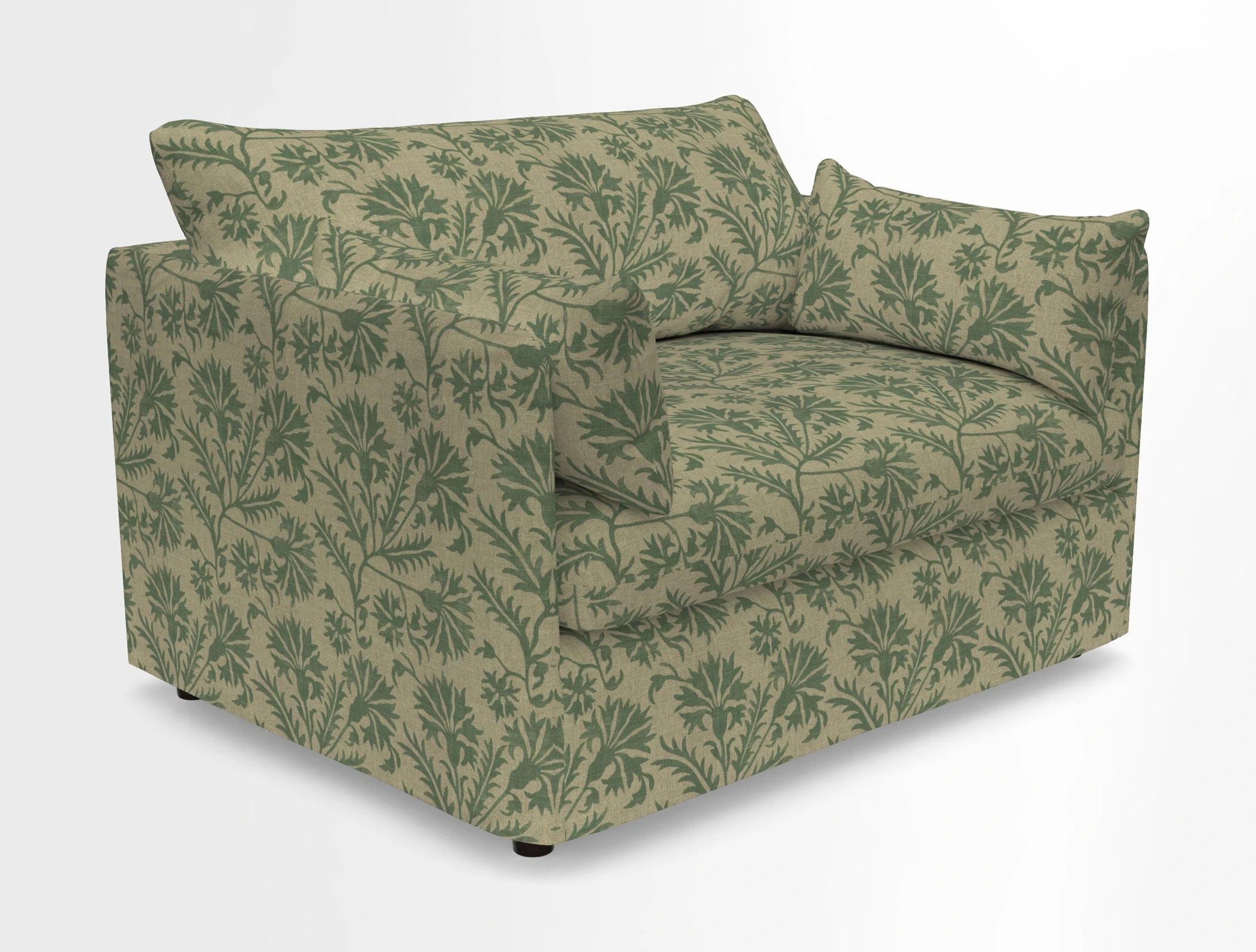 Madehurst Snuggler in Two Tone Plain Biscuit. Loose cover option available
